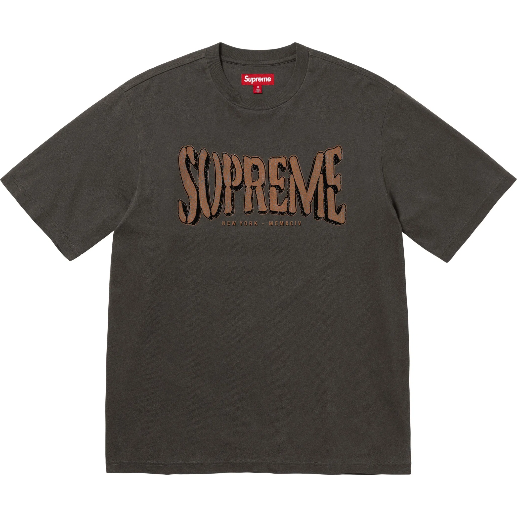  Supreme SS25 Flocked Washed S/S Top "Black" | Farsel