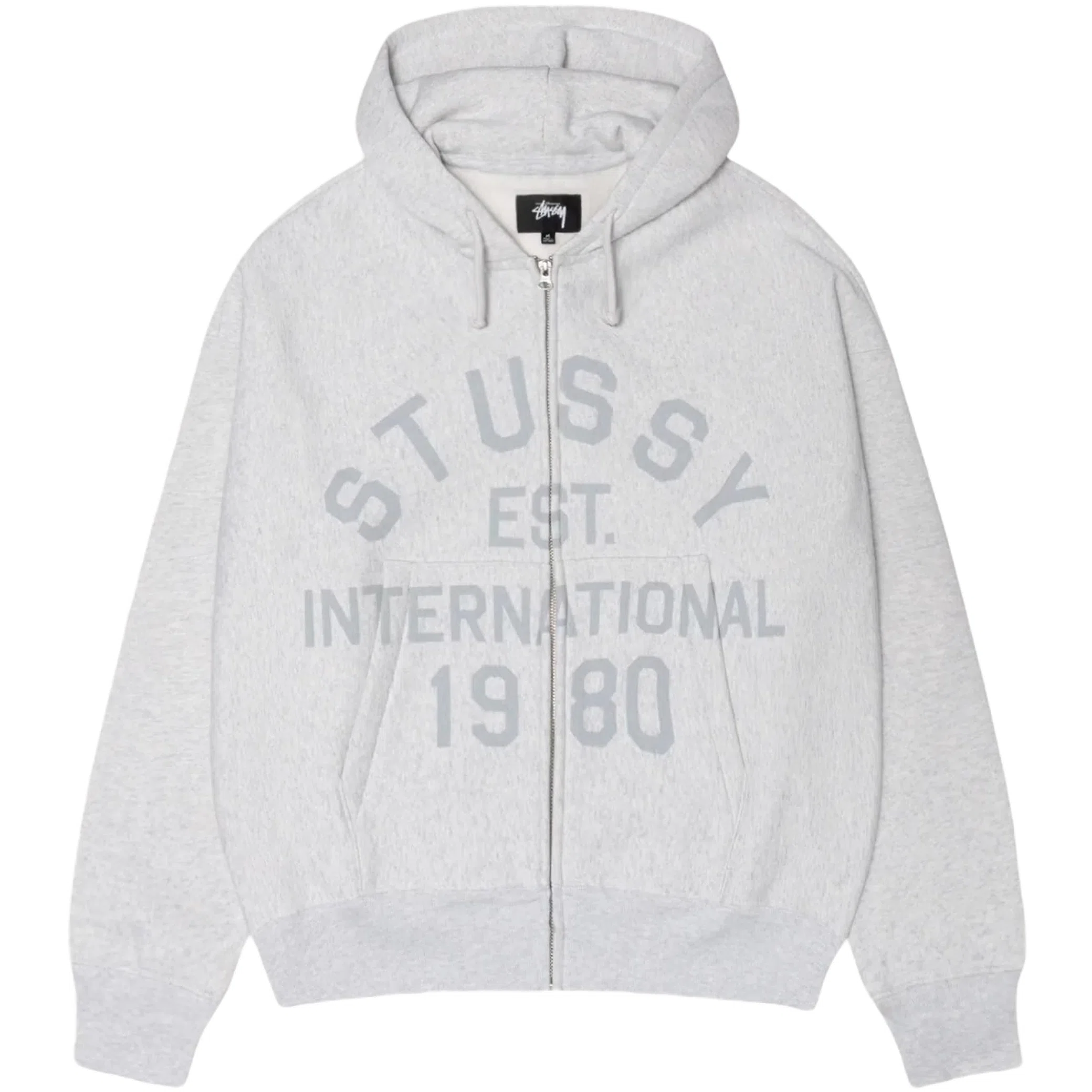 Худи Stussy Established Zip Hoodie "Ash Heather" | Farsel