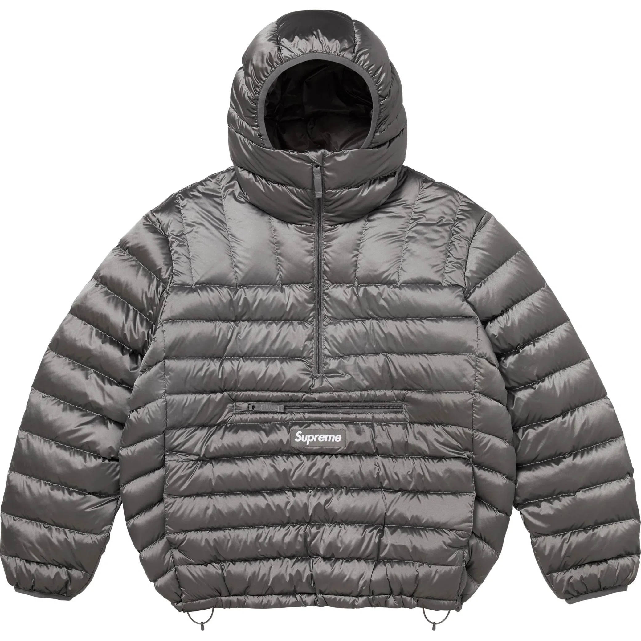 Куртки Supreme FW25 Micro Down Half Zip Hooded Pullover "Silver" | Farsel