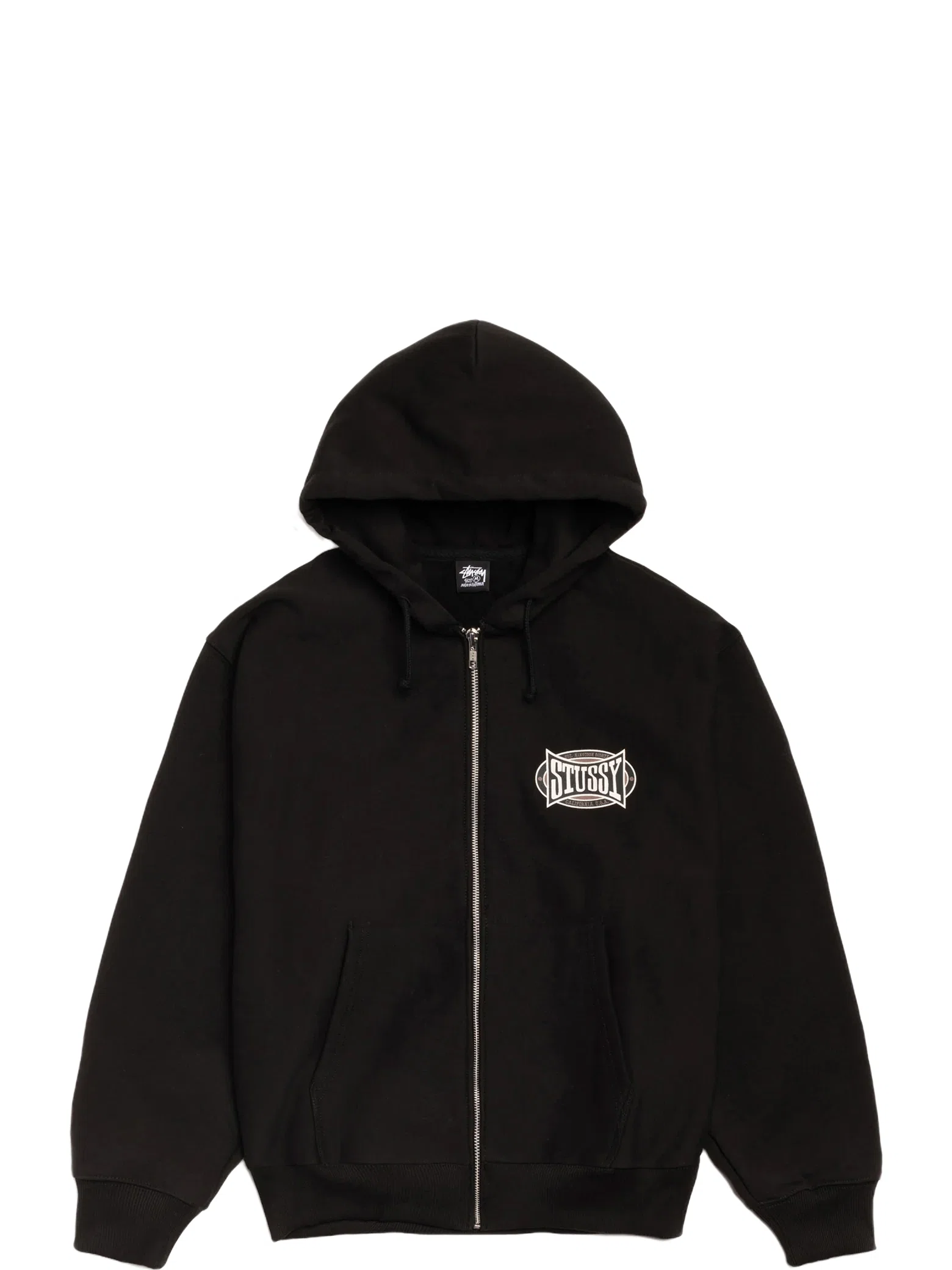 Худи Stussy Champion Oval Zip Hoodie "Black" | Farsel