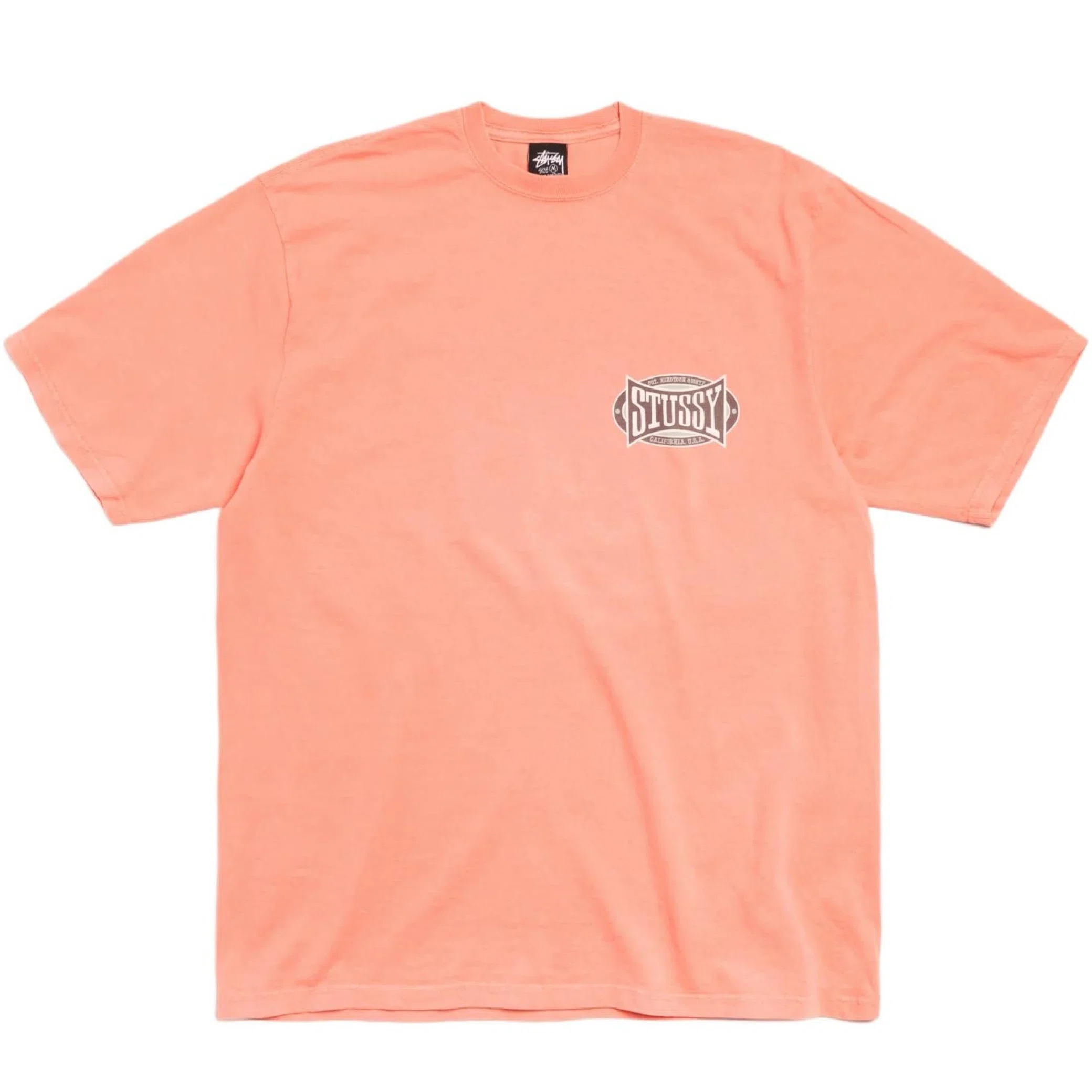 Футболки Stussy Champion Oval Tee Pigment Dyed "Sherbert" | Farsel