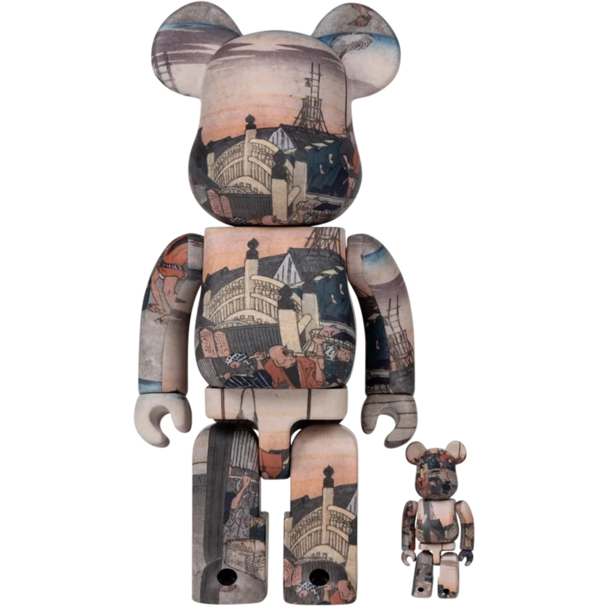 Medicom Toy Utagawa Hiroshige 53 Stations of Tokaido Bearbrick "100% and 400%" | Farsel