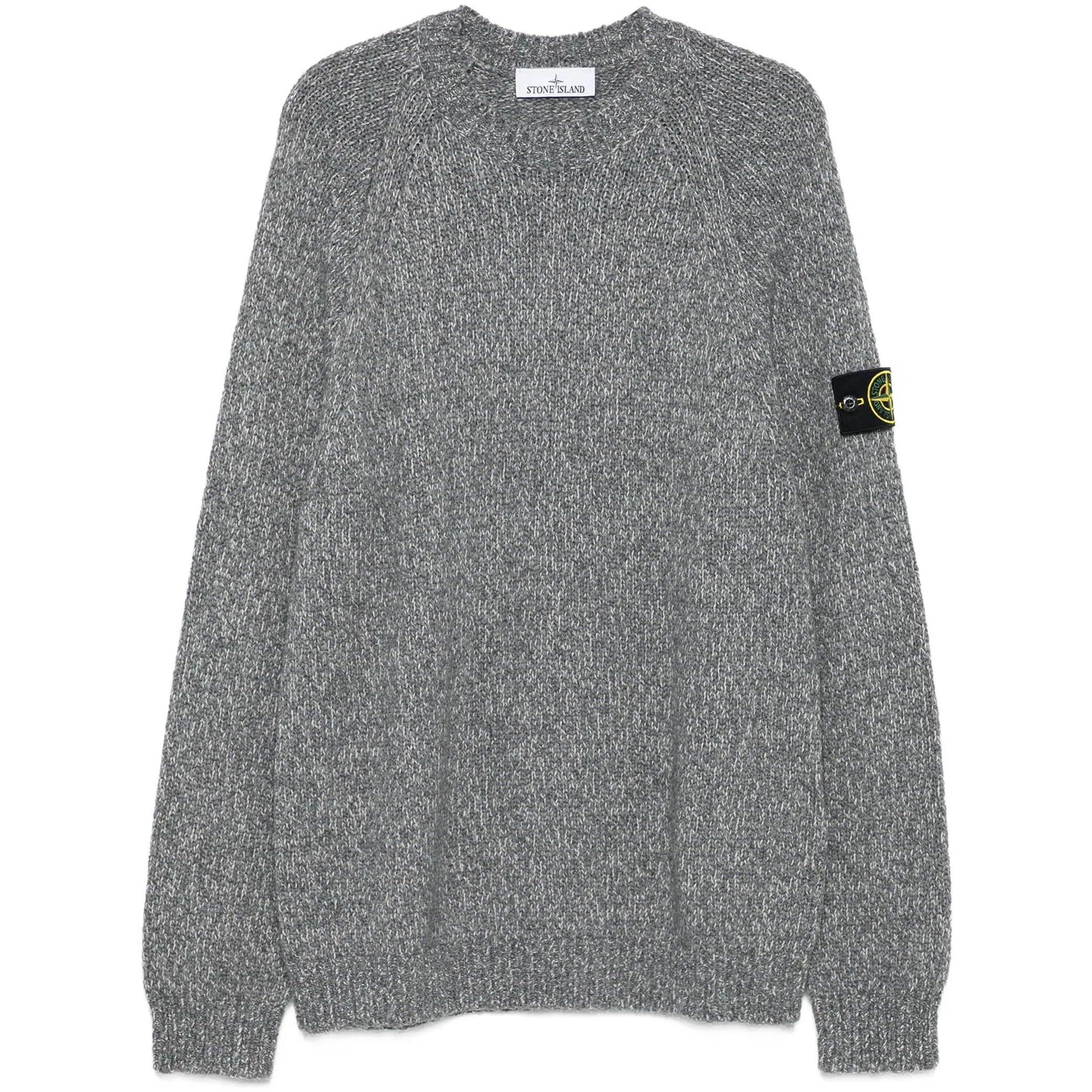 Свитеры Stone Island Fancy Yarn Mouline Wool Sweater "Cement Melange" | Farsel