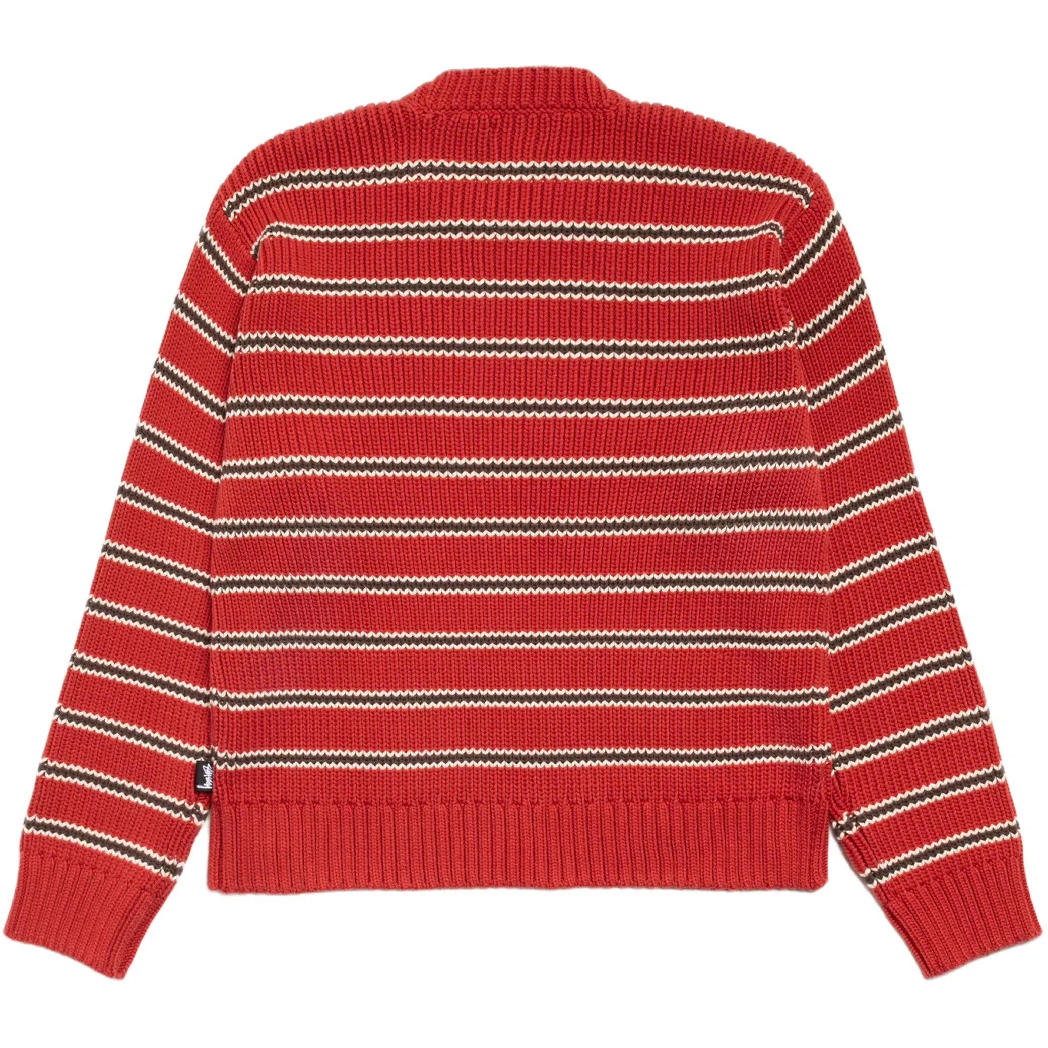 Свитеры Stussy Stripe Knit Crew "Brick" | Farsel