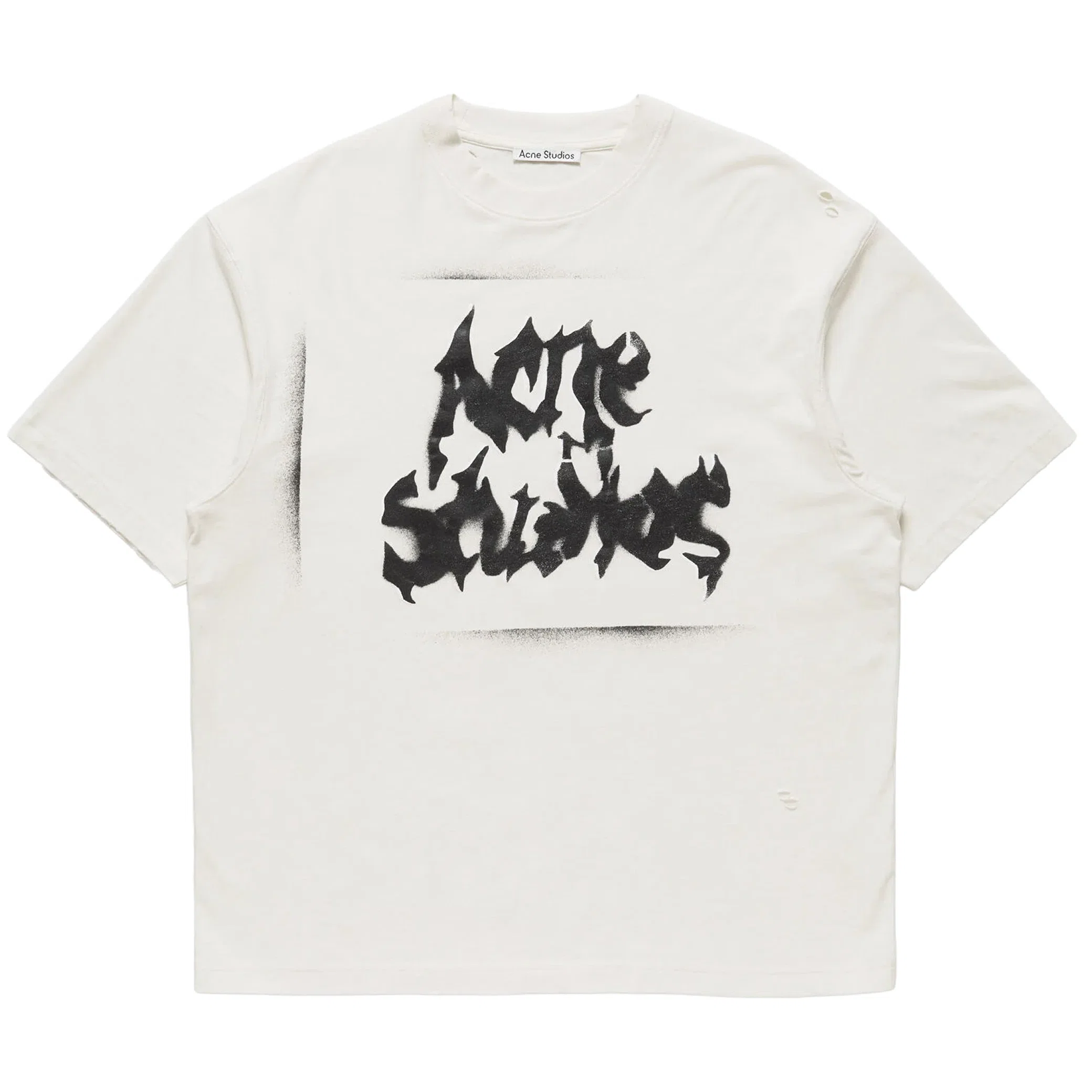 Футболки Acne Studios Gothic Logo T-shirt "Dusty White" | Farsel