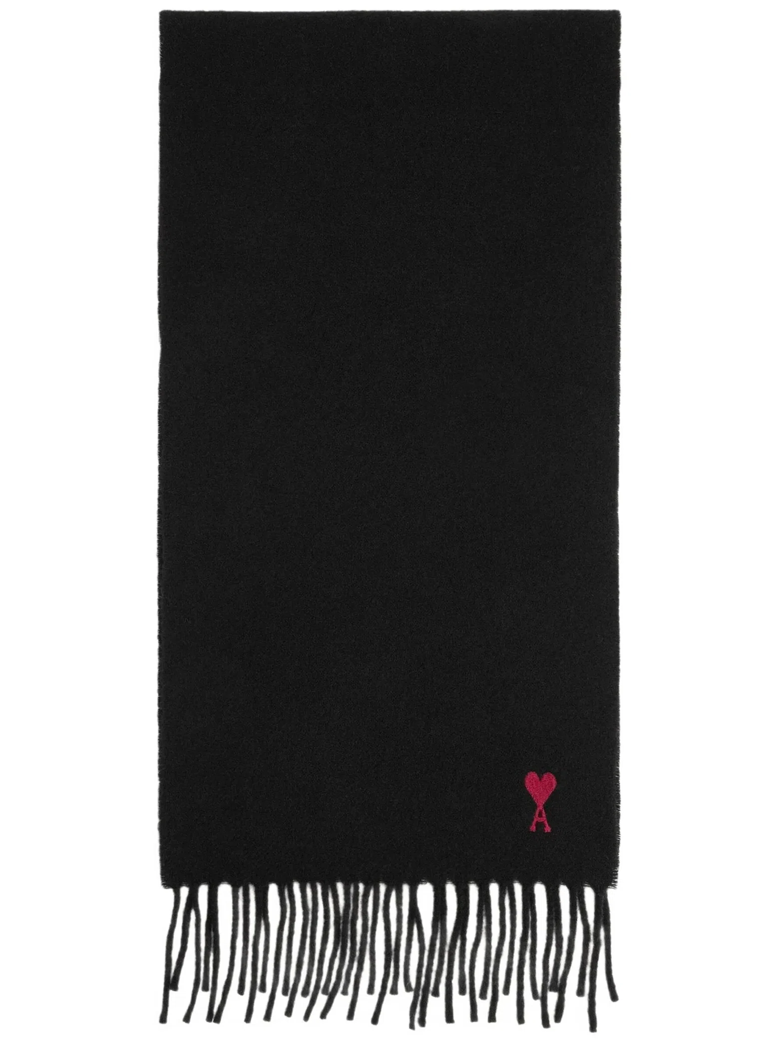 Шарфы Ami Paris Wool Red Ami De Coeur Scarf "Black" | Farsel