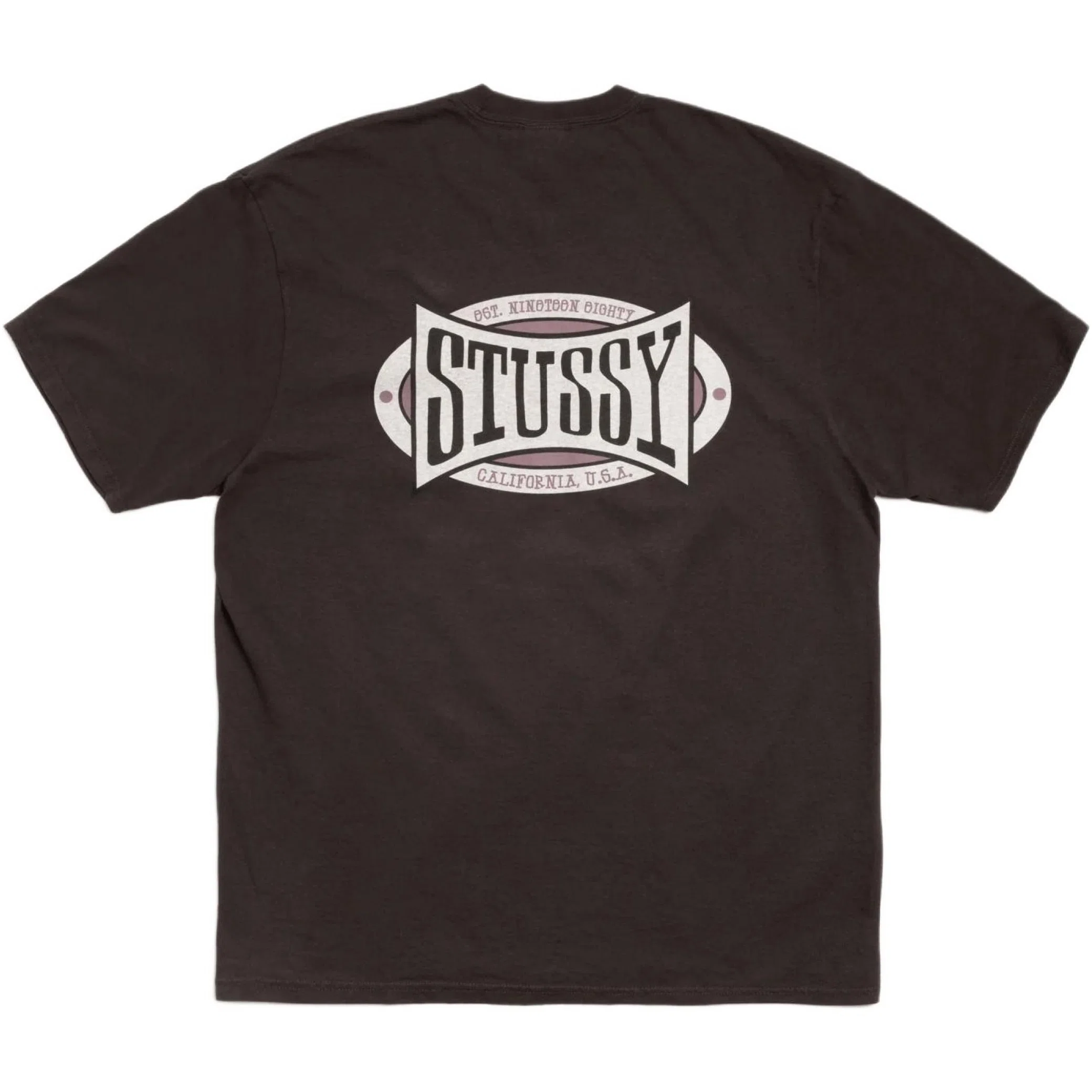 Футболки Stussy Champion Oval Tee Pigment Dyed "Faded Black" | Farsel