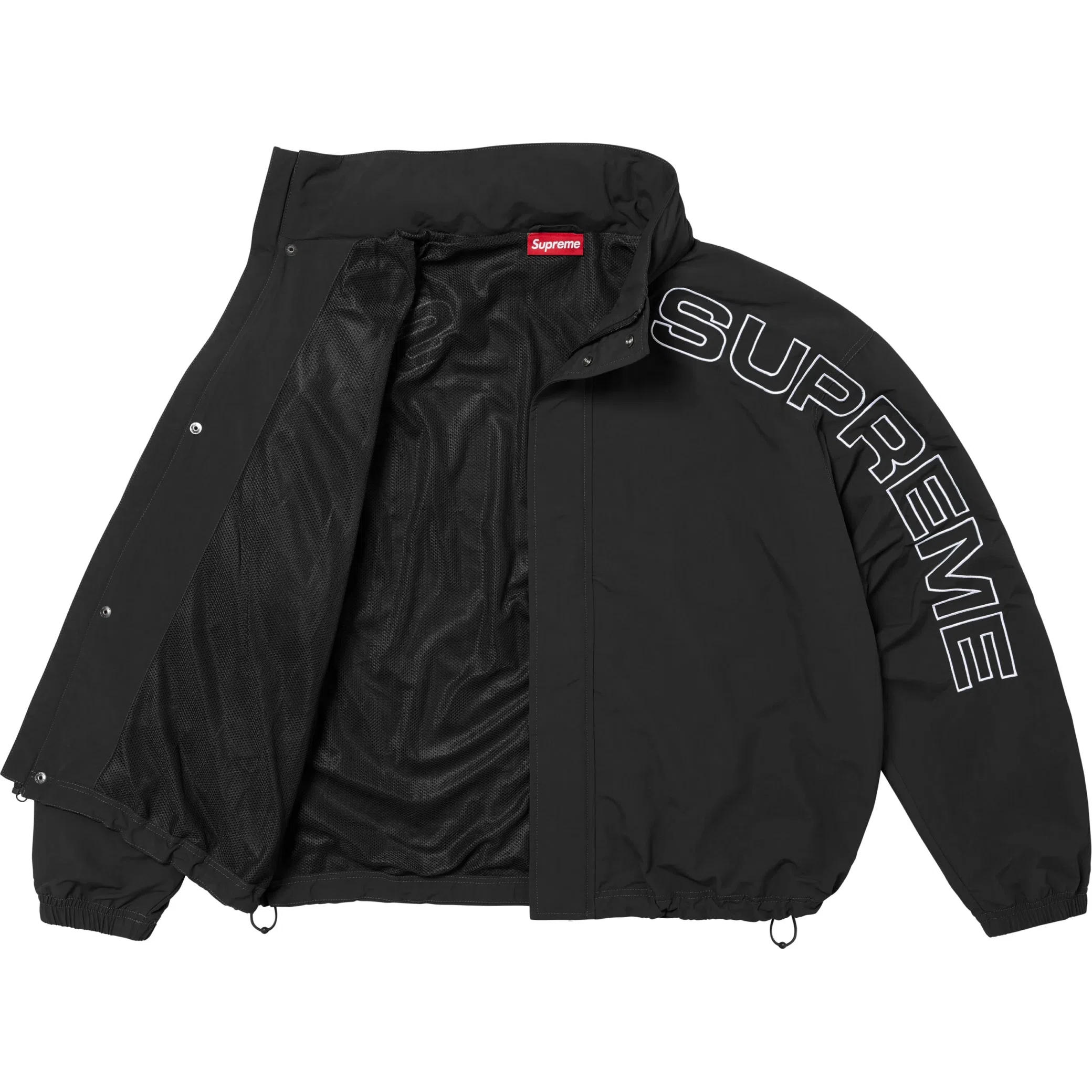 Куртки Supreme FW24 Spellout Embroidered Track Jacket "Black" | Farsel