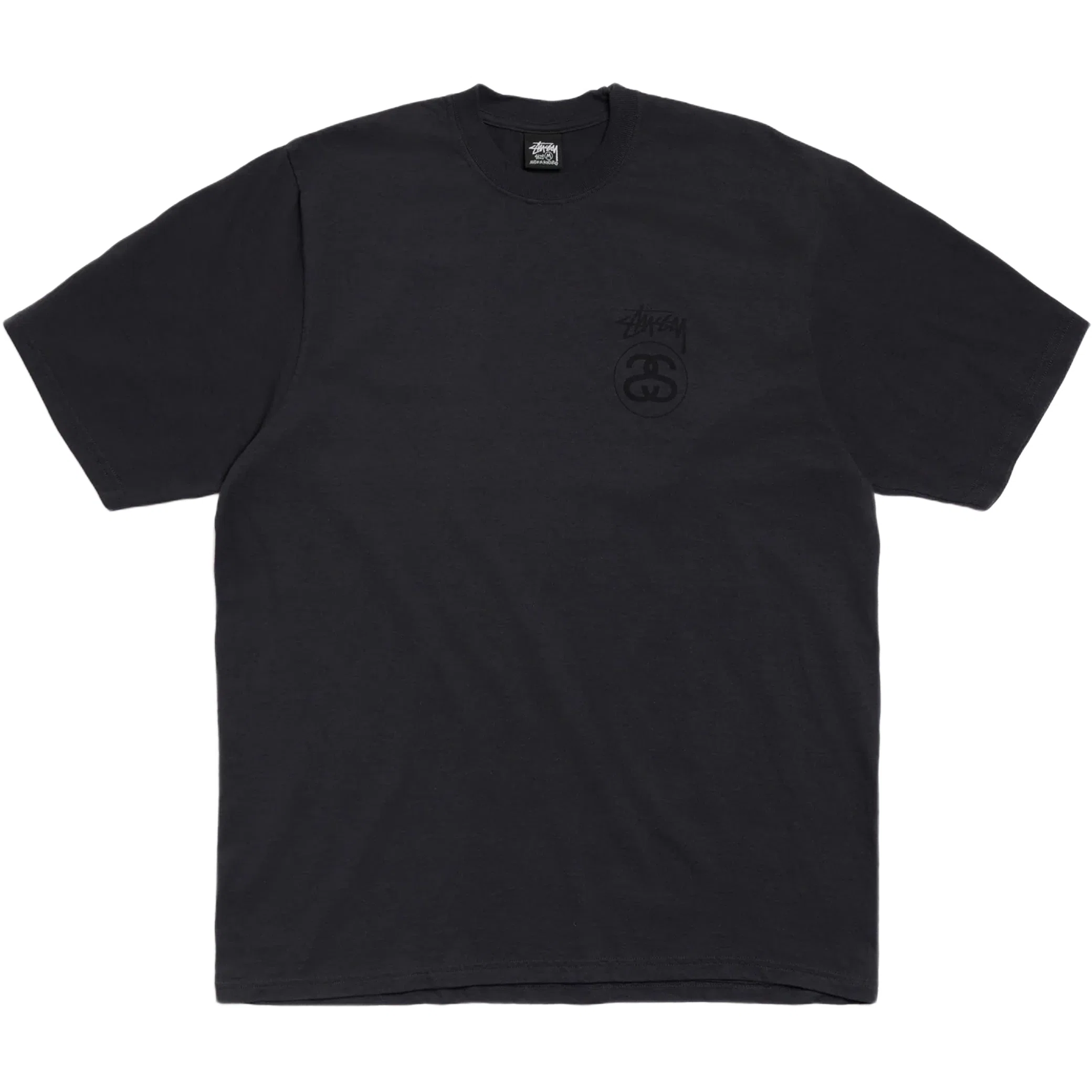 Футболки Stussy Stock Link Tee Pigment Dyed "Faded Black" | Farsel