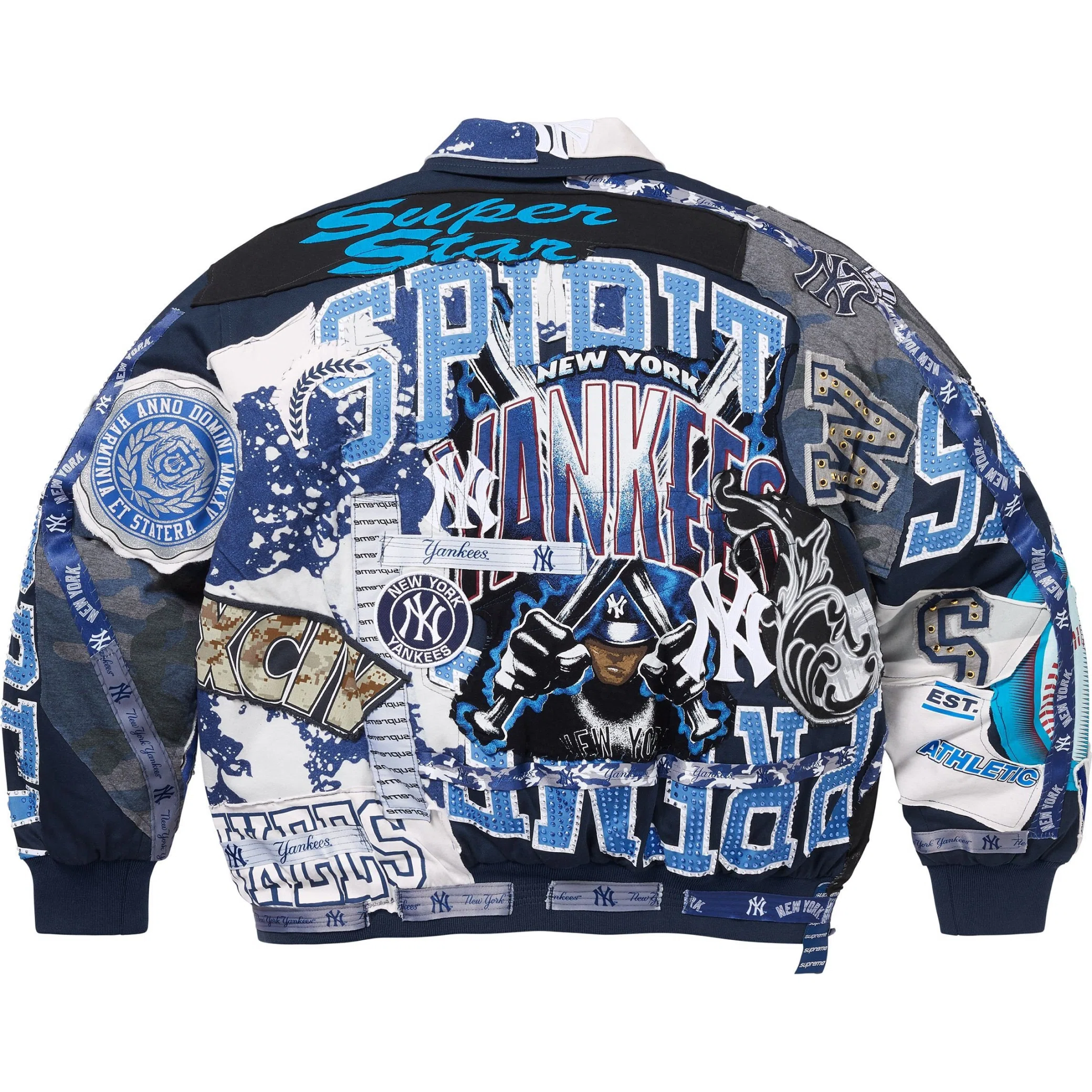 Куртки Supreme FW25 Jeff Hamilton New York Yankees Varsity Jacket "Multicolor" | Farsel