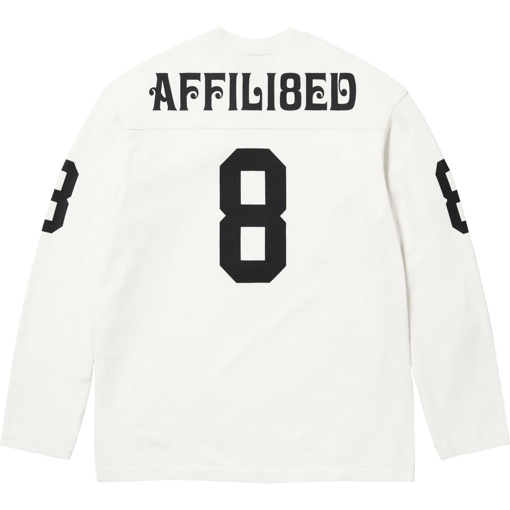  Supreme SS25 Affiliated L/S Football Top "White" | Farsel