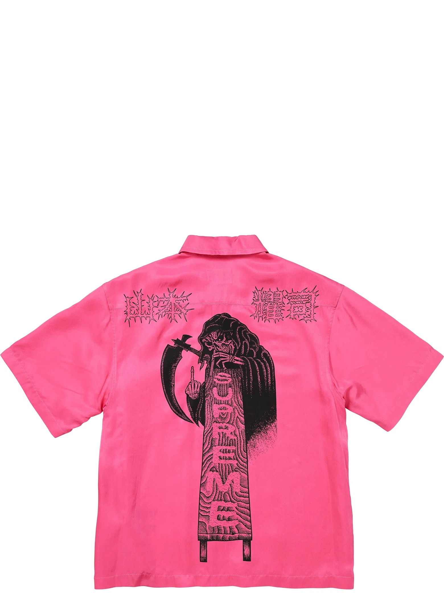 Рубашки Supreme FW25 Y’s by Yohji Yamamoto Silk Zip Up S/S Shirt "Pink" | Farsel