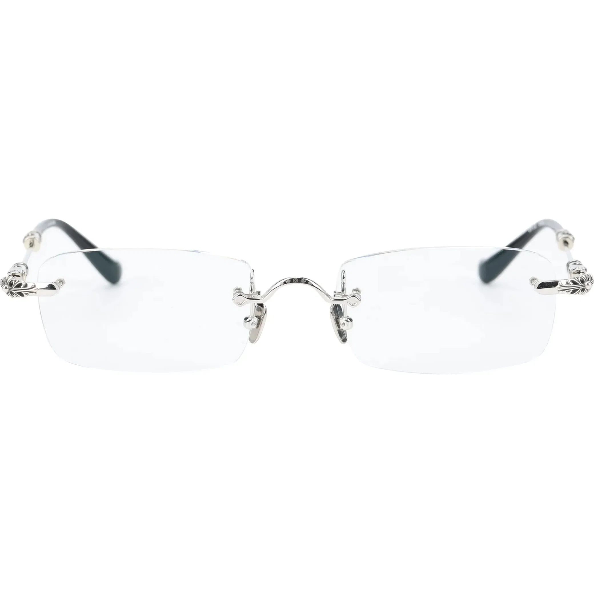 Очки Chrome Hearts Pills III Shiny Silver "Black Plastic" | Farsel