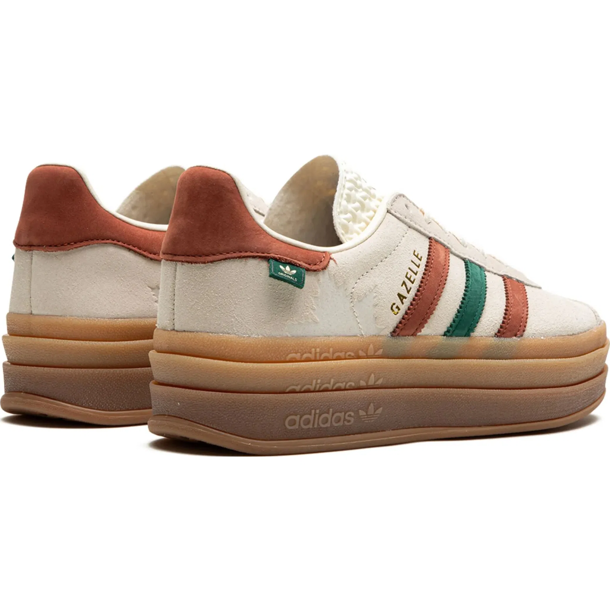Кроссовки Adidas Gazelle Bold WMNS "Cream White / Wild Sepia" | Farsel