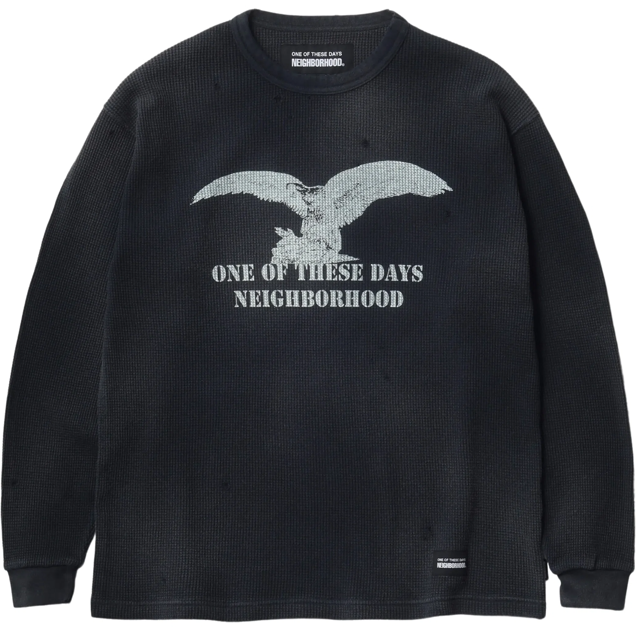 Свитеры NEIGHBORHOOD One Of TheeseDays WAFFLE FABRIC CREWNECK LS "Black" | Farsel