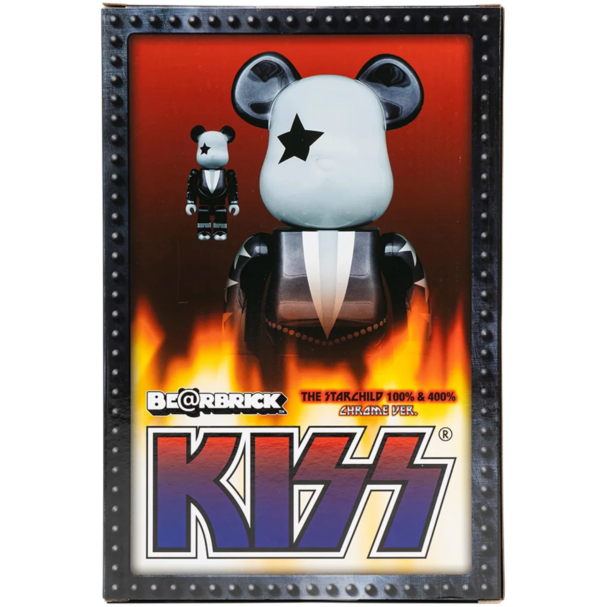  Medicom Toy Bearbrick KISS Star Child "100% & 400% Set Chrome Ver." | Farsel