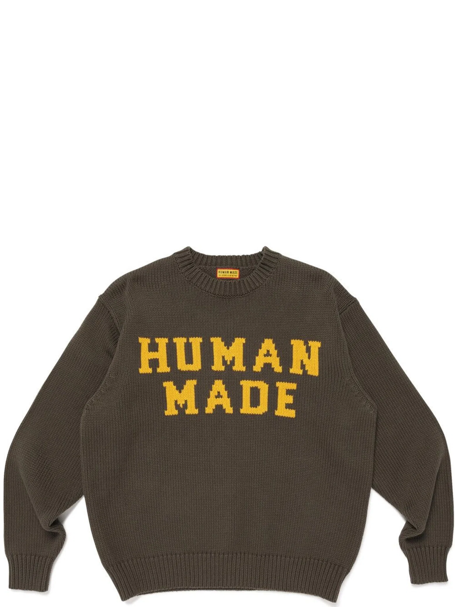 Свитеры Human Made Polar Bear Crew Neck Knitted Jumper "Khaki" | Farsel