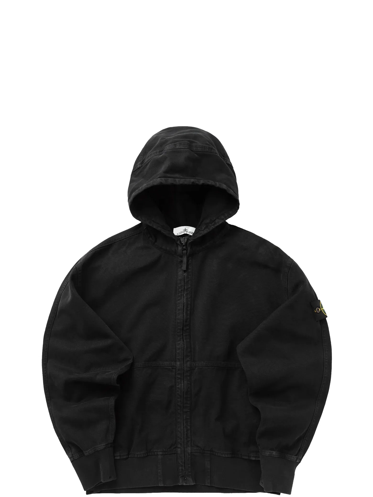 Худи Stone Island Panama Cotton Old Effect Hooded Jacket "Black" | Farsel