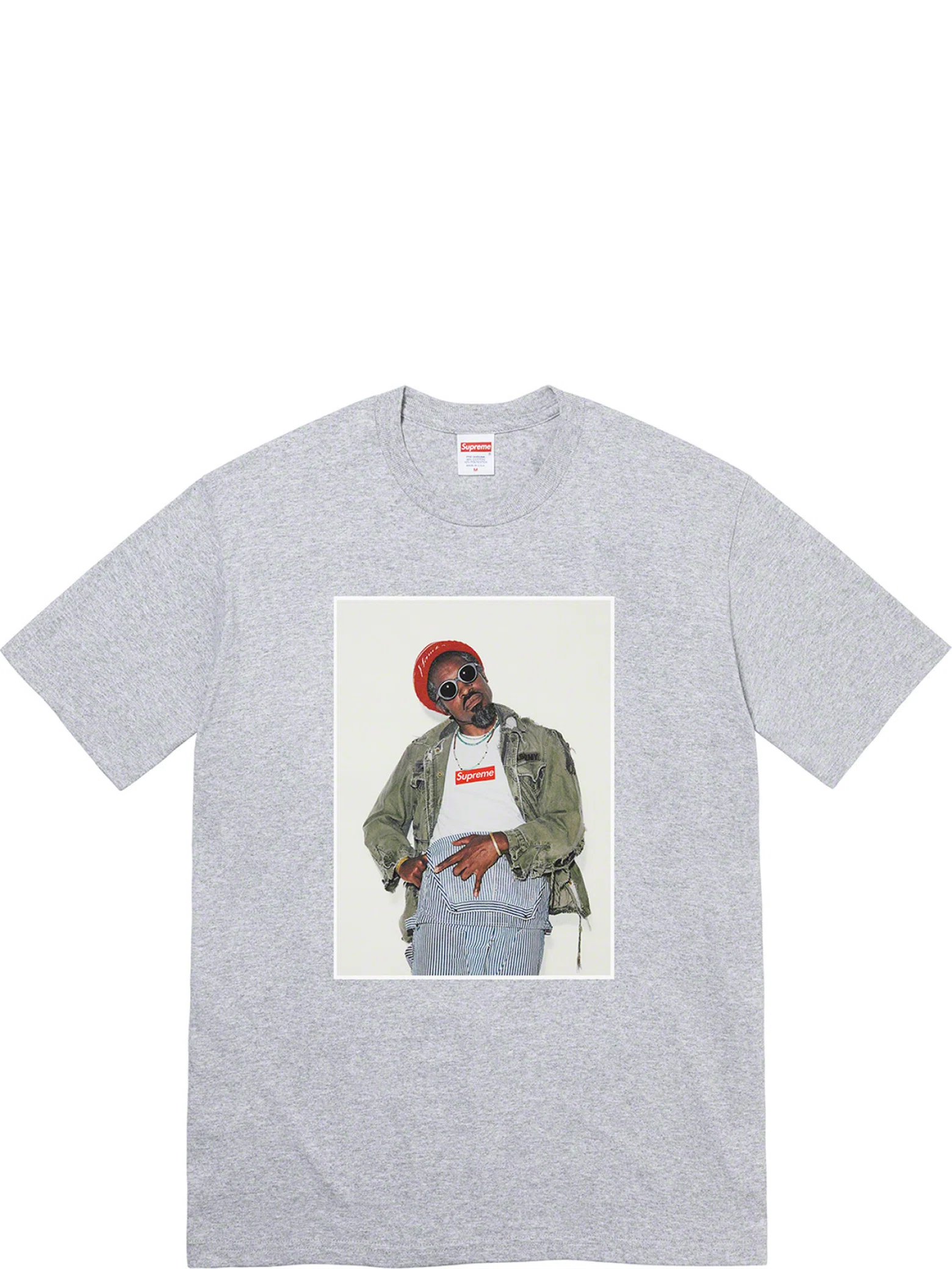 Футболки Supreme FW22 Week1 André 3000 Tee "Heather Grey" | Farsel