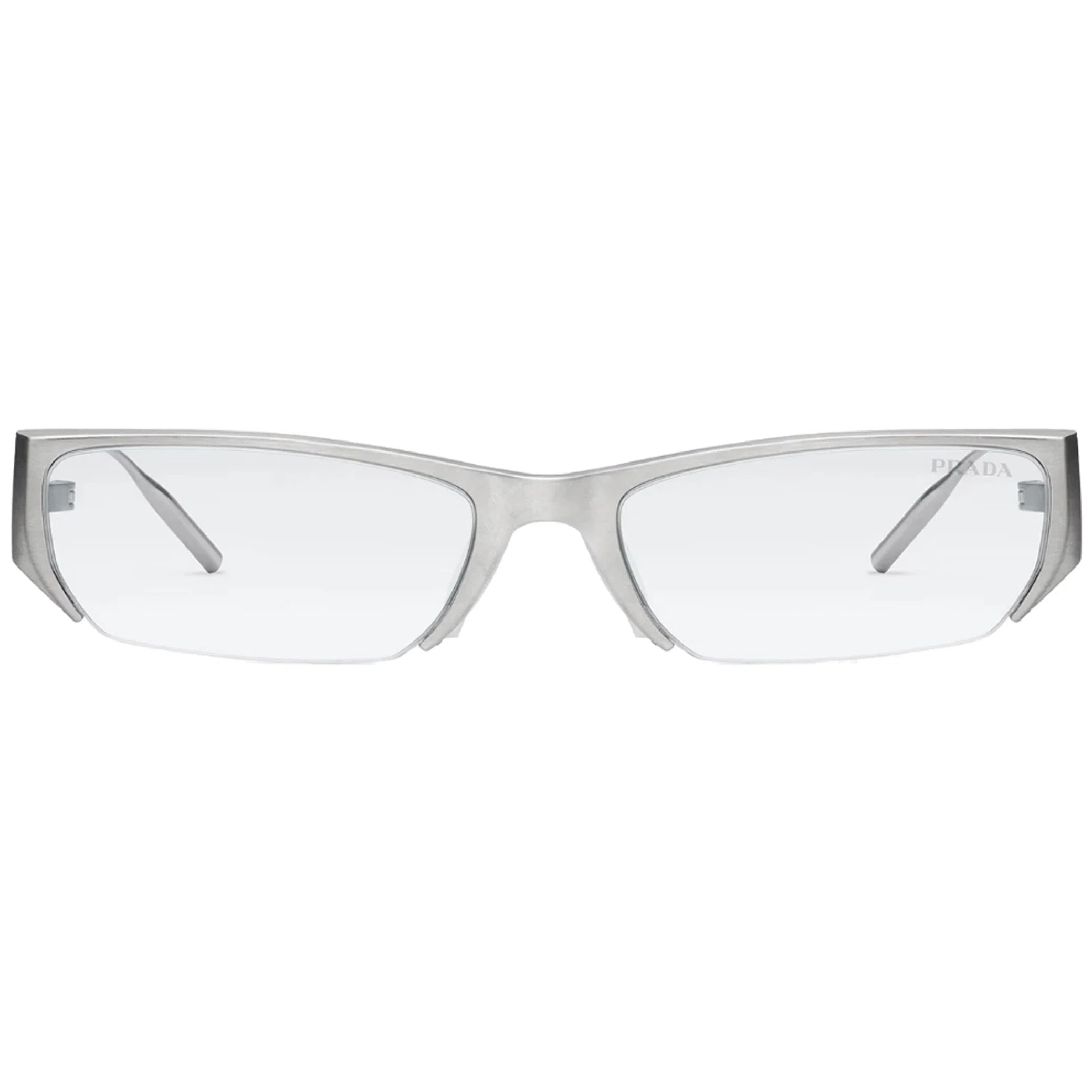 Очки Gentle Monster Prada X 2 A02 Square Glasses "Glossy Silver Metal" | Farsel