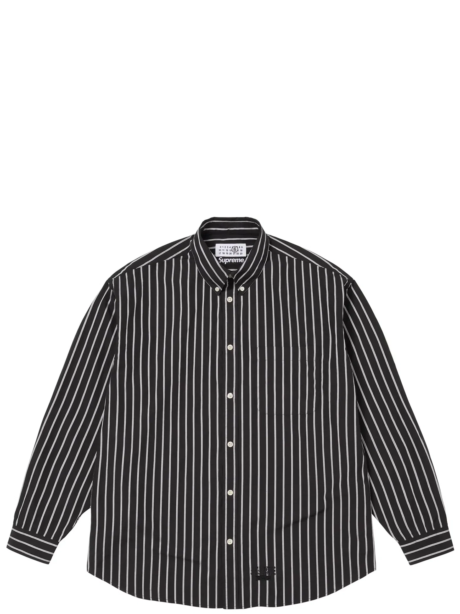 Рубашки Supreme SS26 MM6 Maison Margiela x Stripe Shirt "Black" | Farsel
