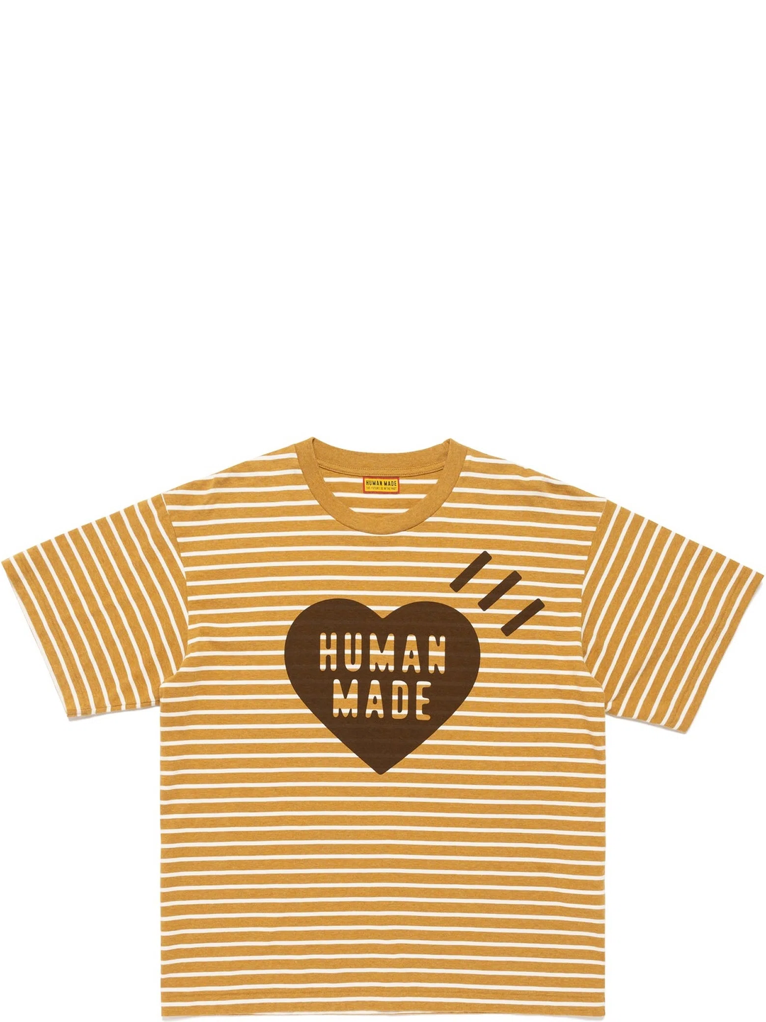 Футболки Human Made Heart Striped T-Shirt "Beige" | Farsel