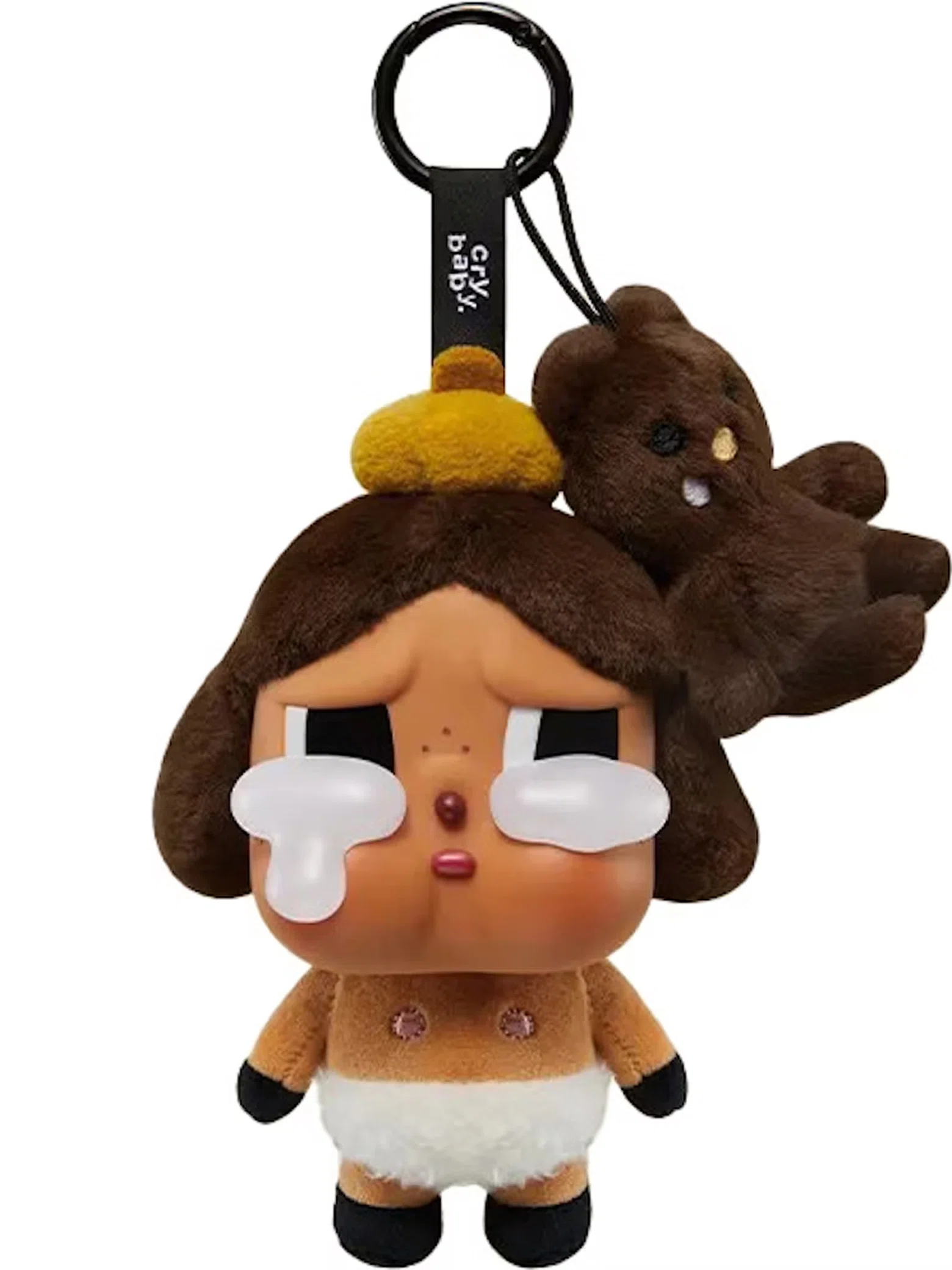 Брелоки Pop Mart CryBaby Crying Again Series Vinyl Face Plush Secret "Baby Brown" | Farsel