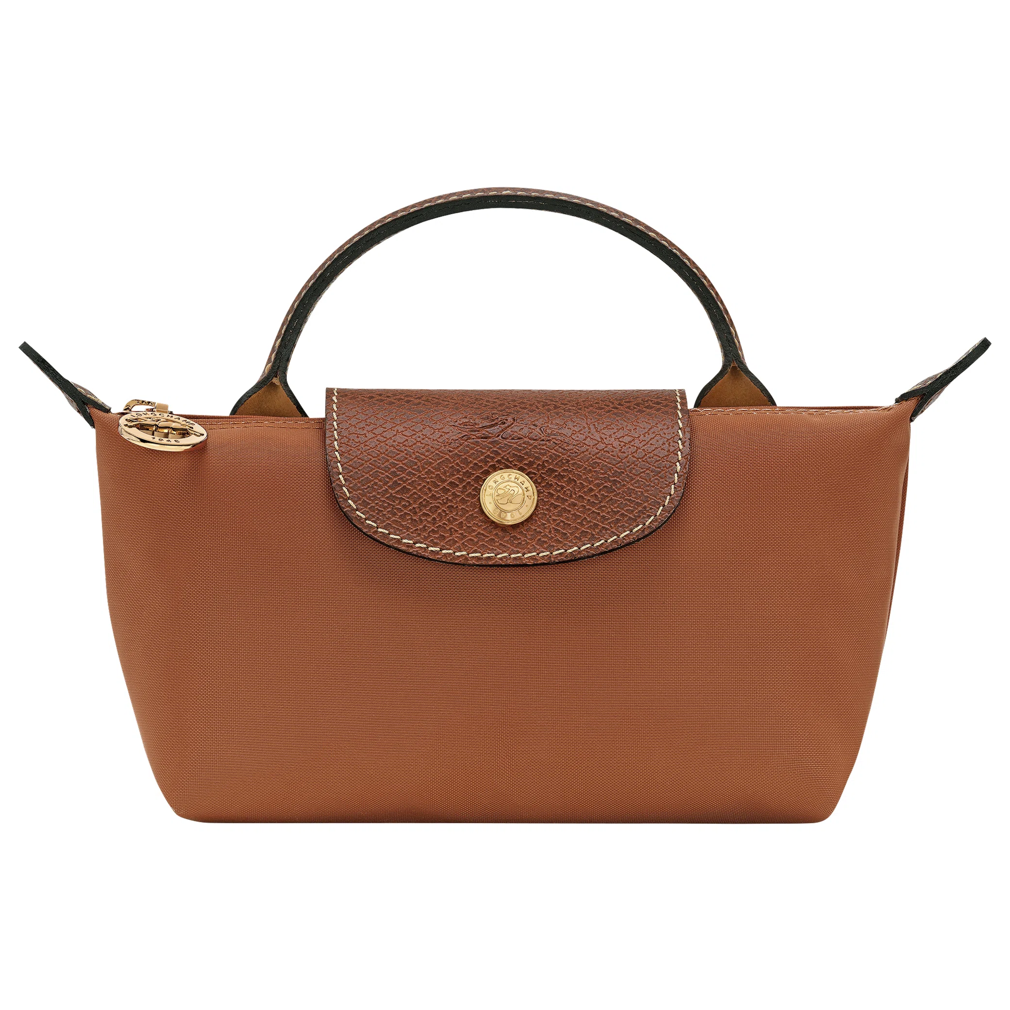 Сумки Longchamp Le Pliage Original Pouch With Handle "Cognac" | Farsel