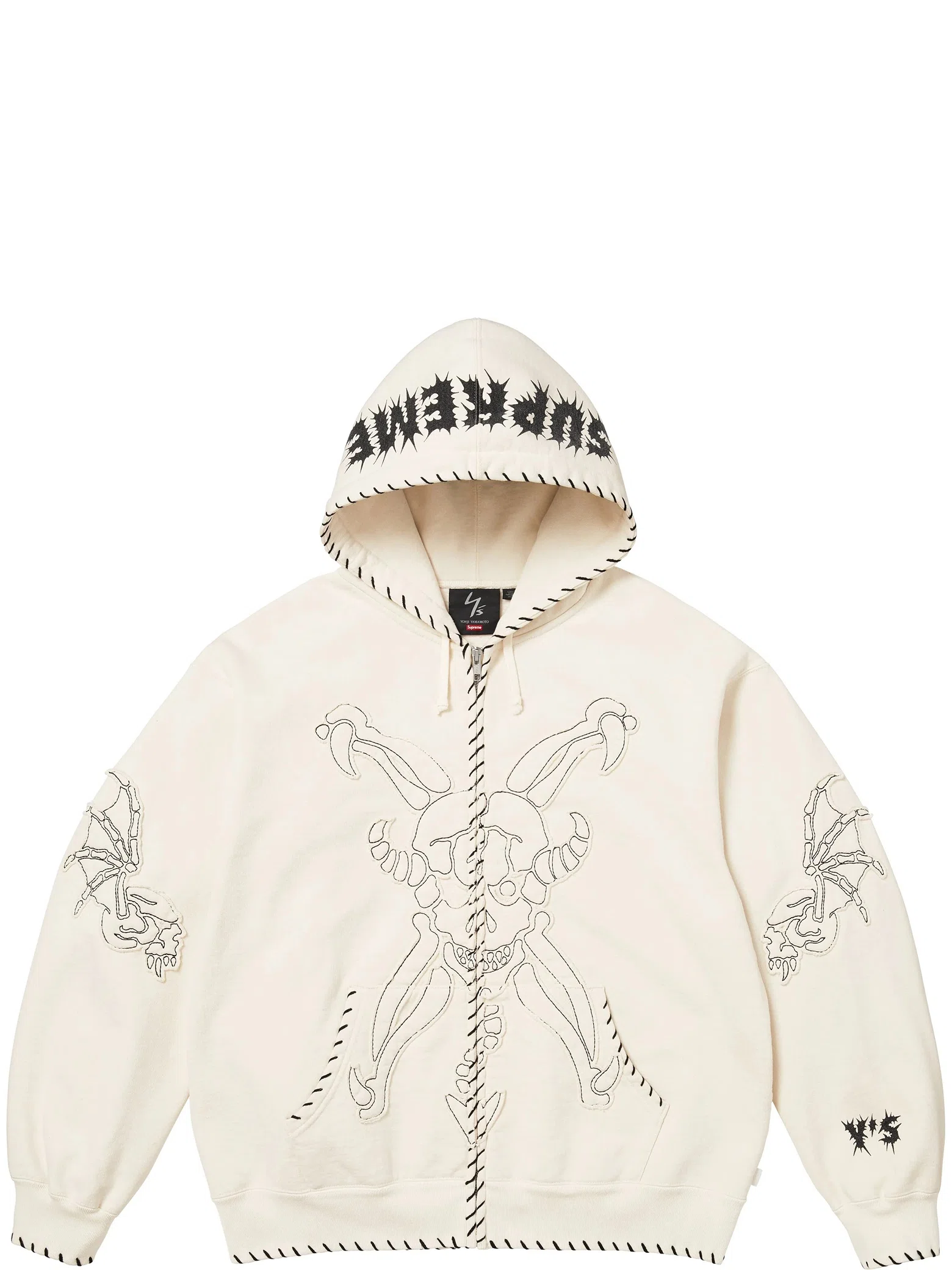 Худи Supreme FW25 Y’s by Yohji Yamamoto Zip Up Hooded Sweatshirt "White" | Farsel