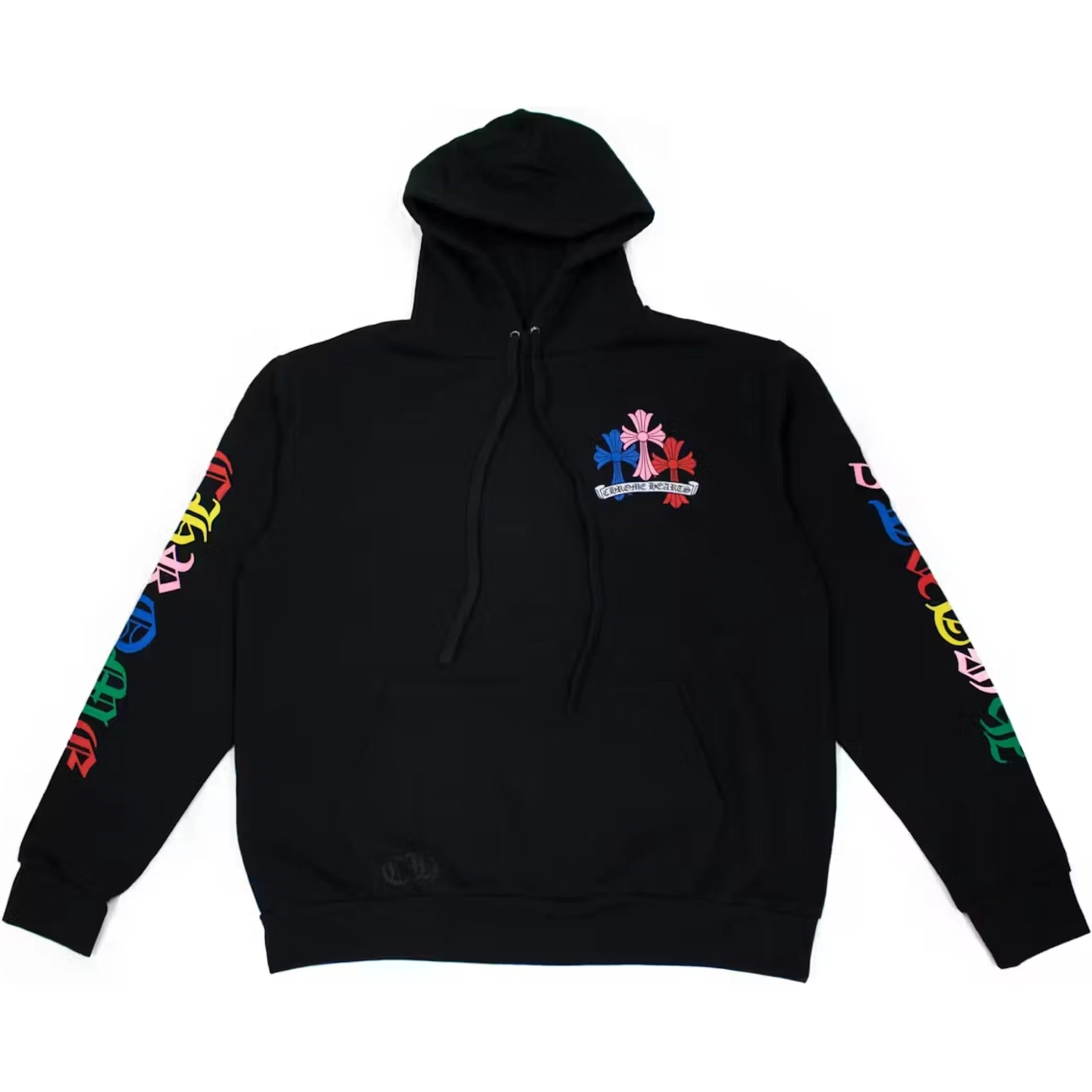  Chrome Hearts Multi Color Cross Cemetery Hoodie "Black" | Farsel