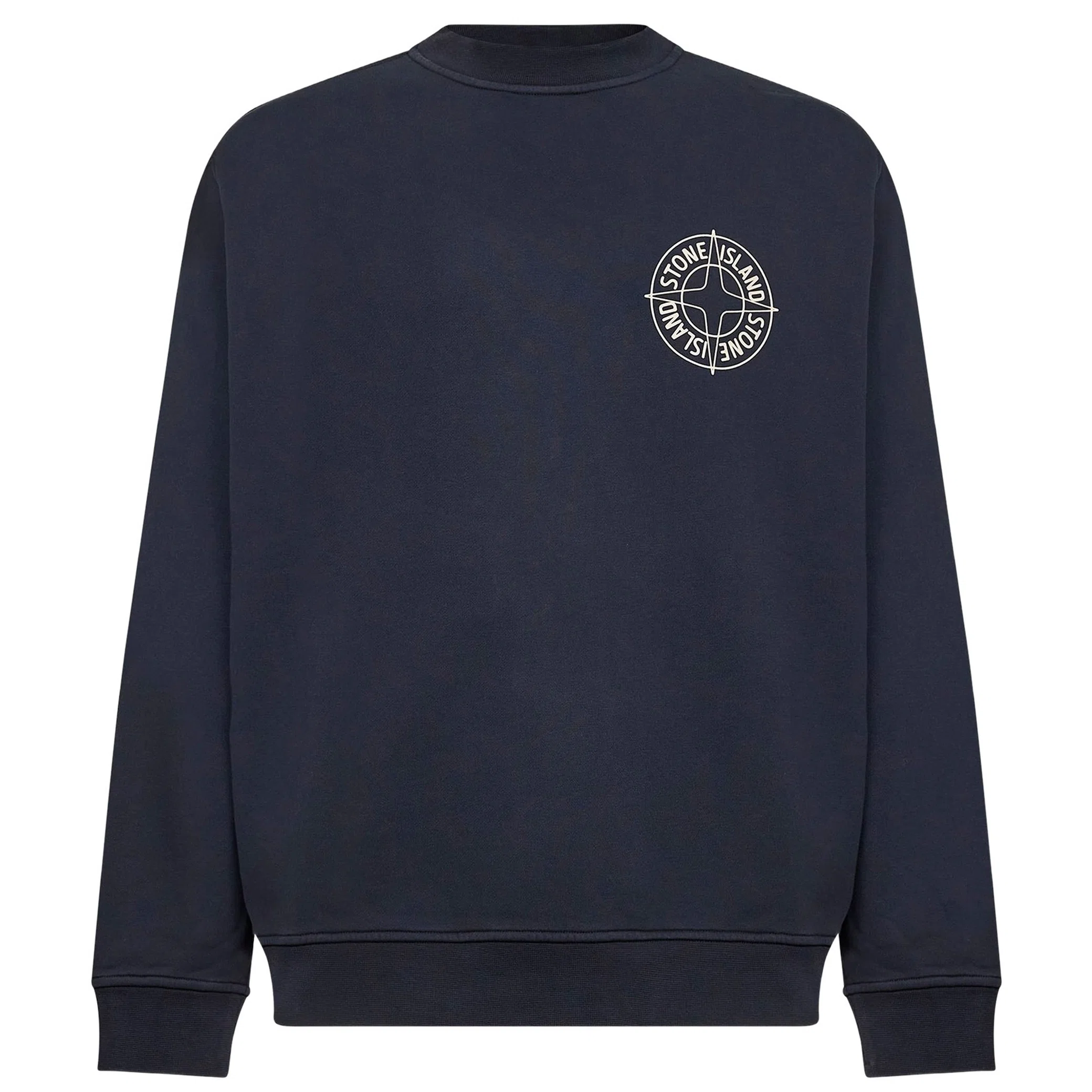 Свитшоты Stone Island Oversized-Fit Crewneck Sweatshirt Outline Compass "Blue" | Farsel
