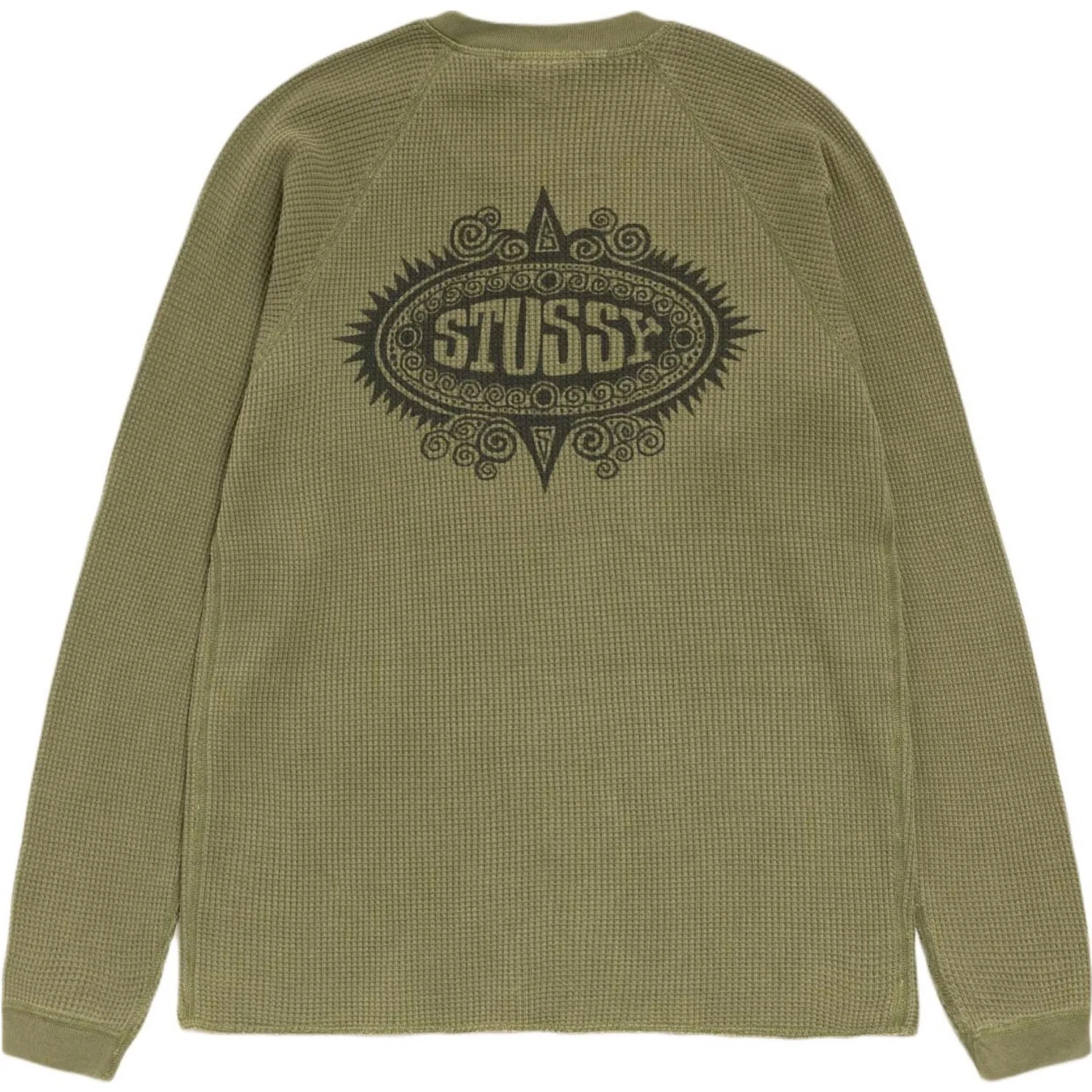 Лонгсливы Stussy Mantra Raglan Thermal "Olive" | Farsel