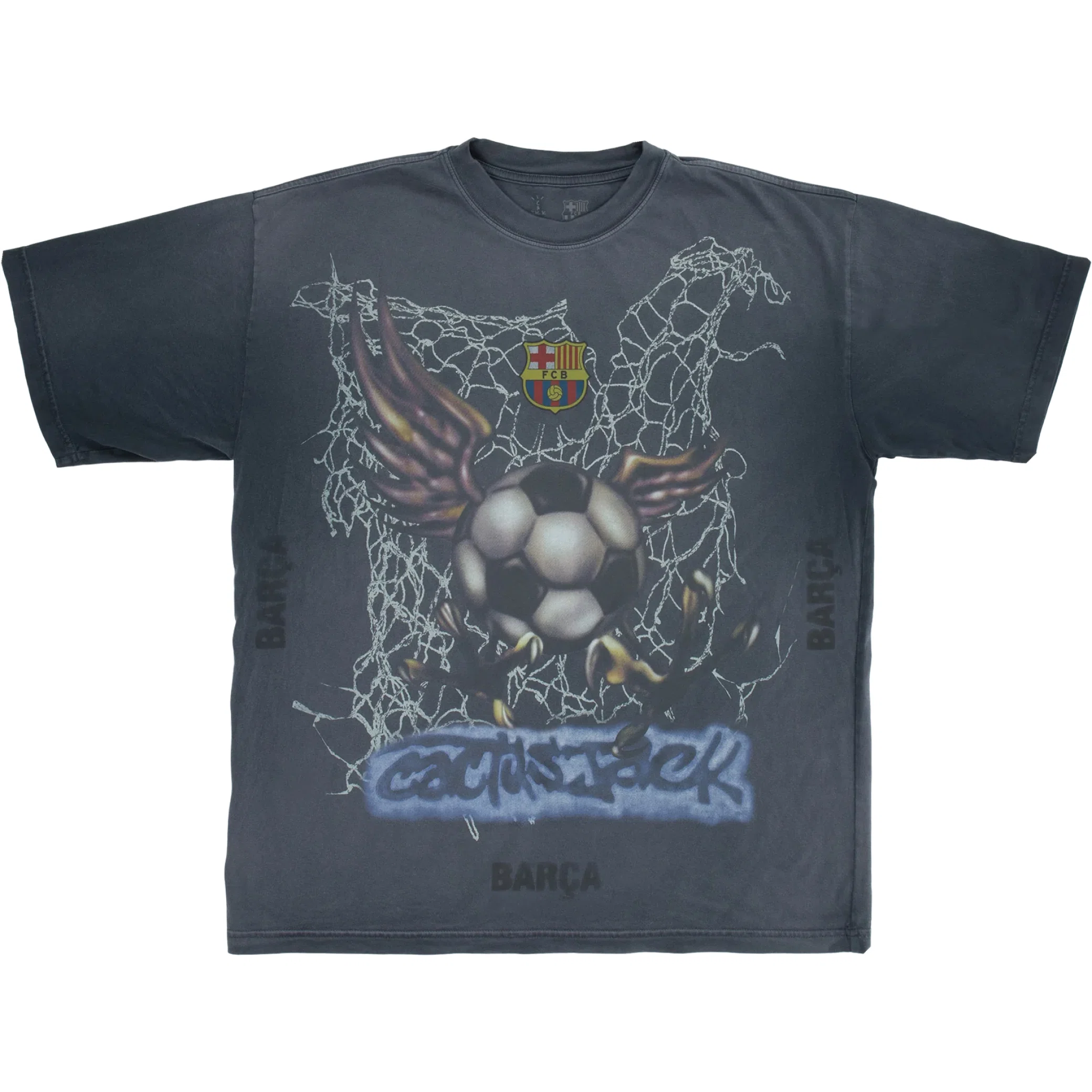 Футболки Travis Scott CJ X FCB WASHED SPRAY LOGO TEE | Farsel