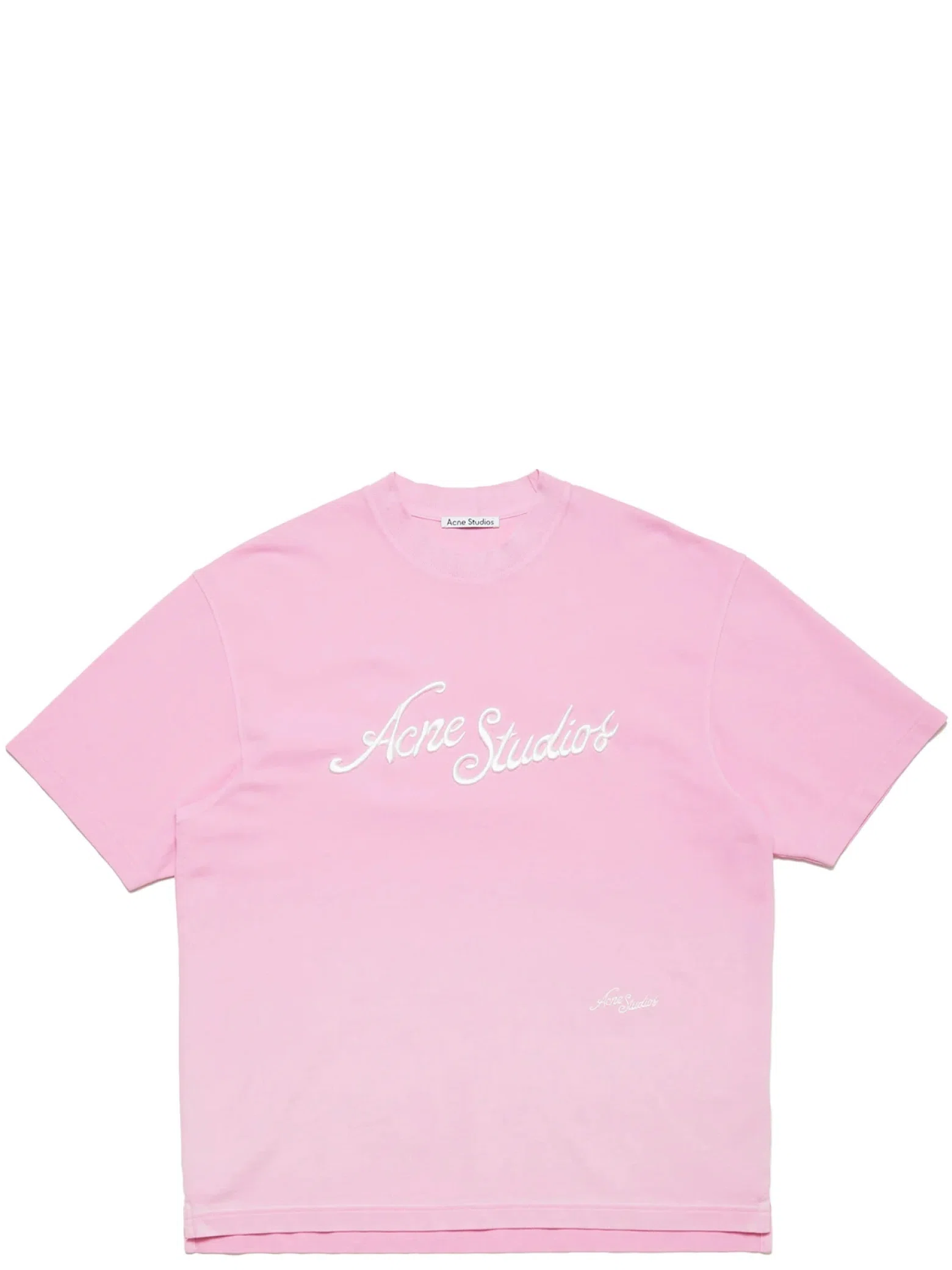 Футболки Acne Studios Relaxed fit logo T-shirt "Bubble Pink" | Farsel