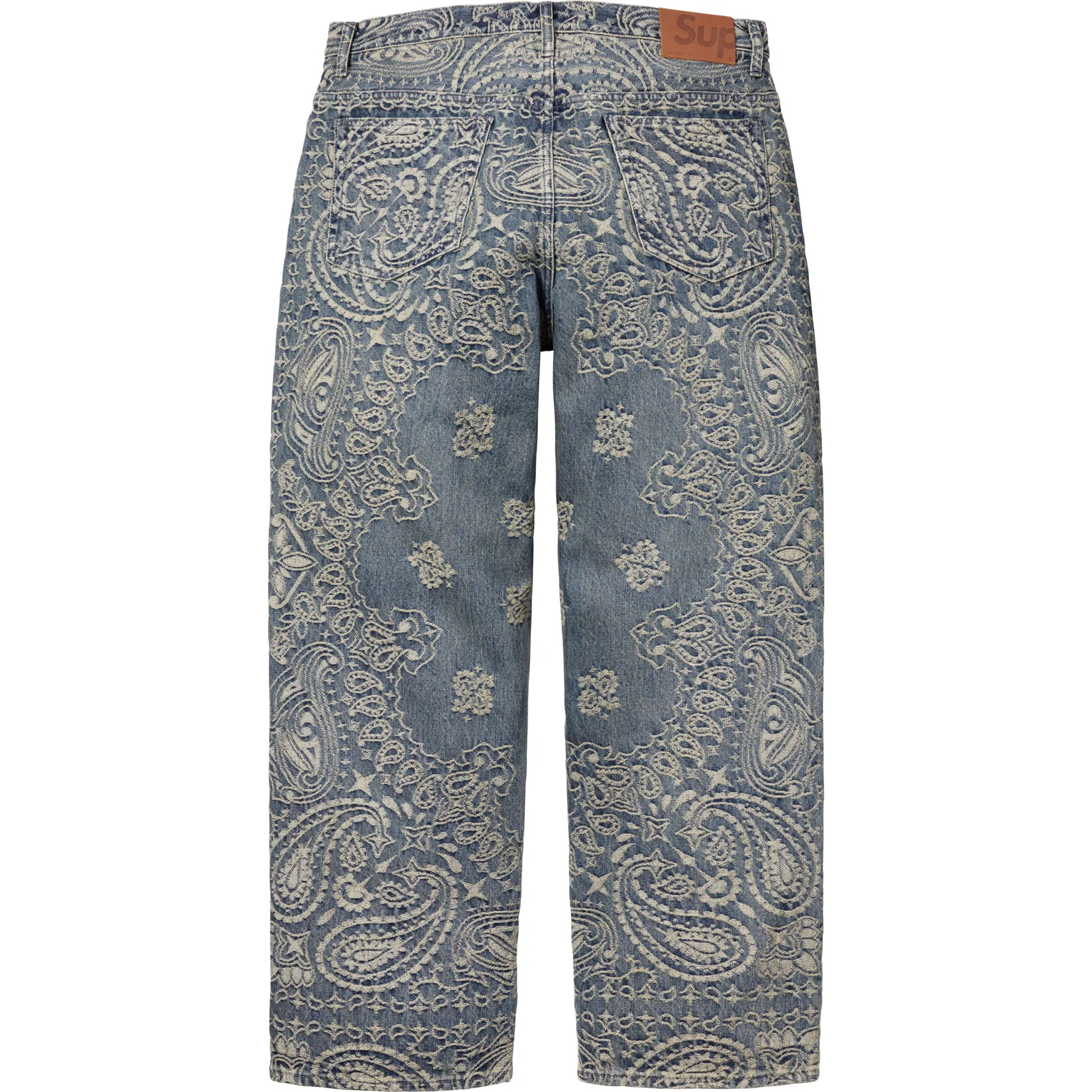 Джинсы Supreme SS25 Bandana Jacquard Baggy Jean "Blue" | Farsel