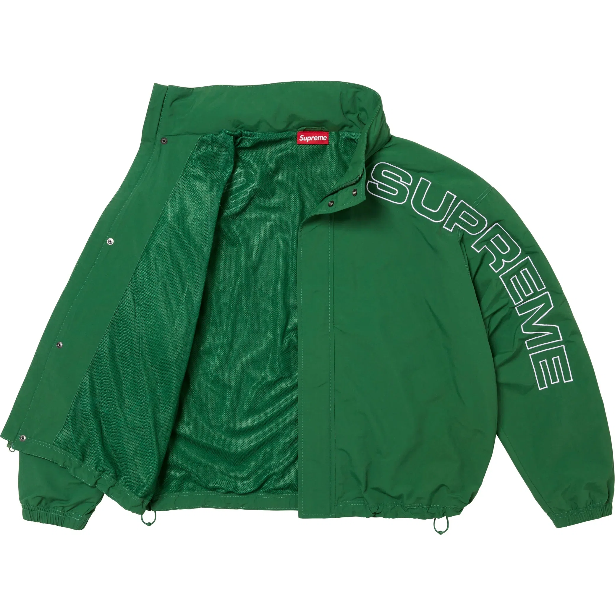  Supreme FW24 Spellout Embroidered Track Jacket "Dark Green" | Farsel