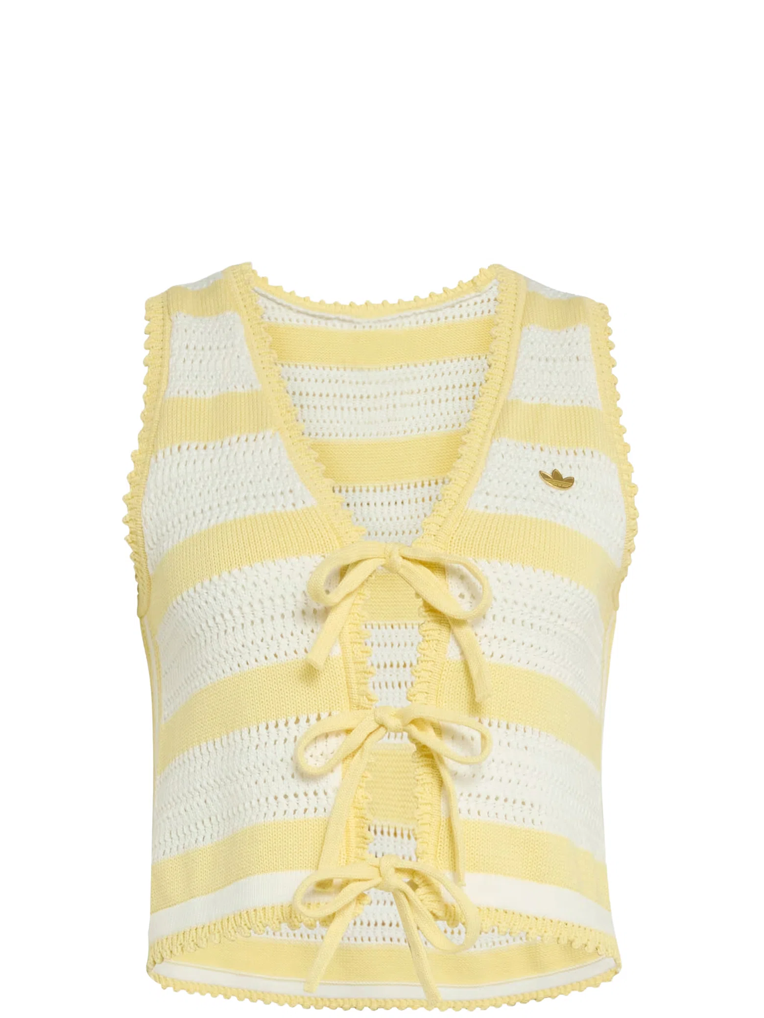 Жилеты Adidas Resort S Crochet Tank Top "Almost Yellow / Off White" | Farsel