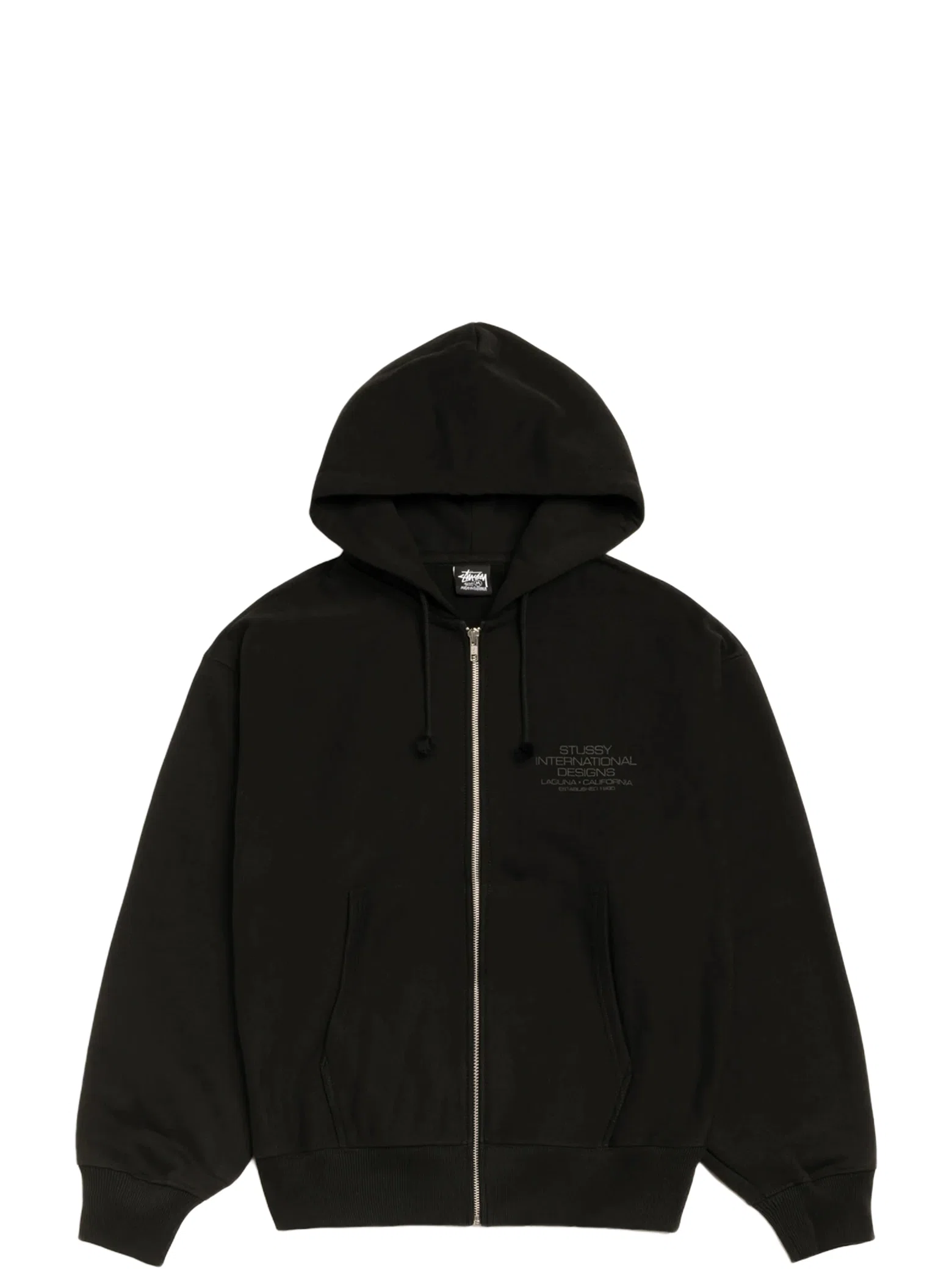 Худи Stussy International Designs Zip Hoodie "Black" | Farsel