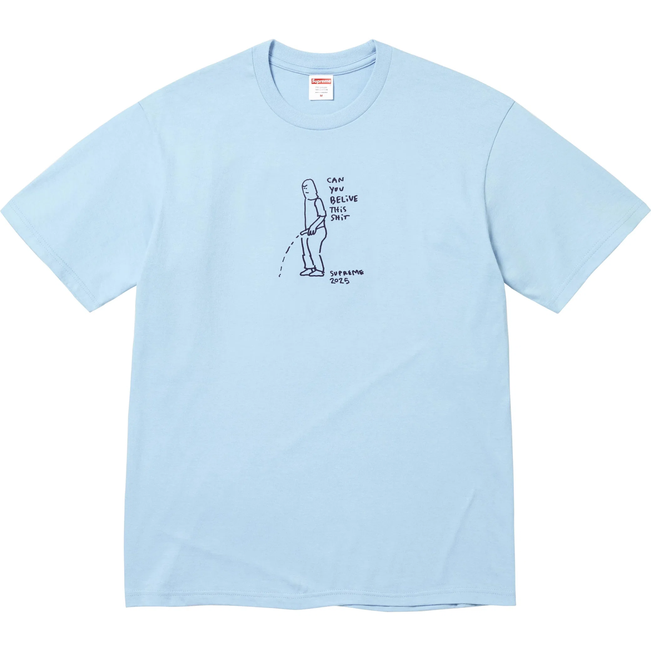 Футболки Supreme SS25 Piss Tee "Powder Blue" | Farsel