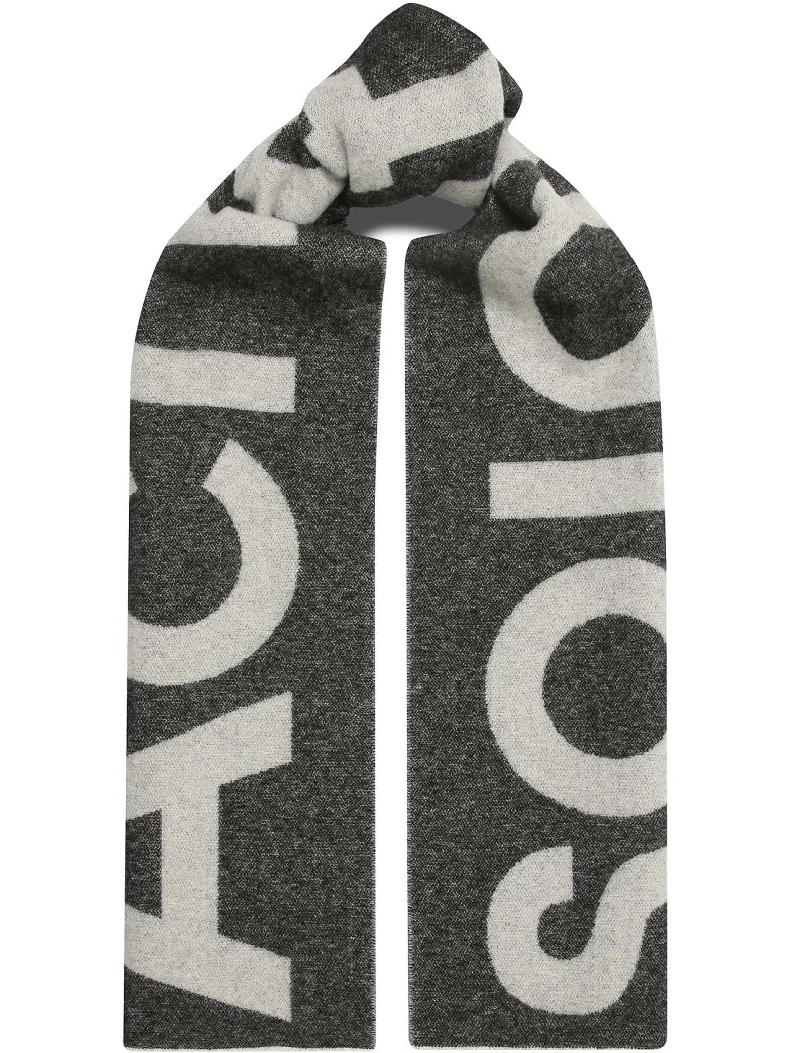 Шарфы Acne Studios Toronty Wool-Blend Jacquard "Grey" | Farsel