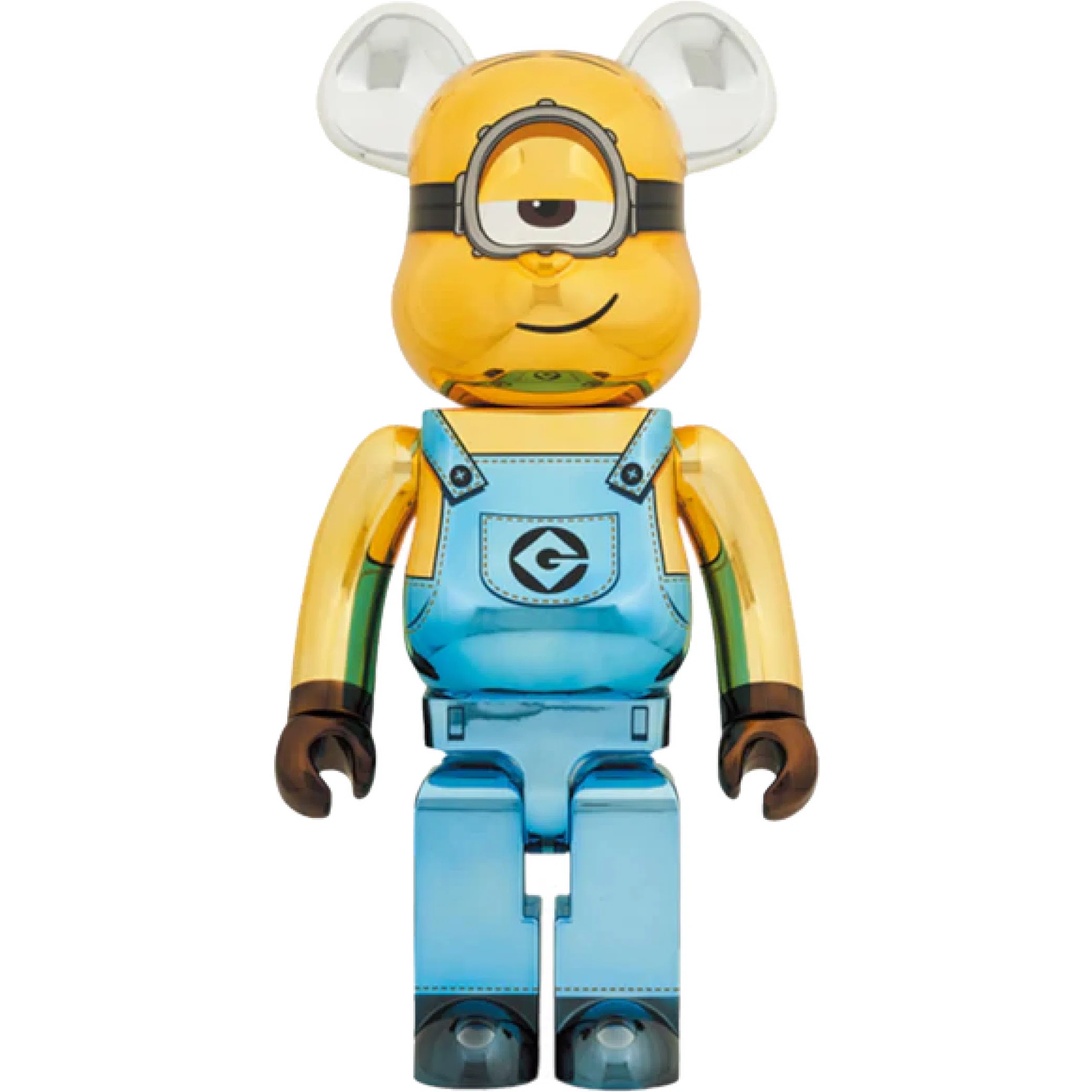 Игрушки Medicom Toy Stuart Chrome Version 1000% BEARBRICK "Yellow" | Farsel