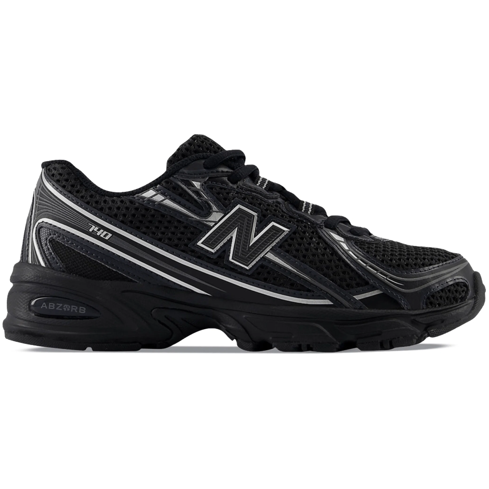 Кроссовки New Balance 740 Big Kid "Black Silver Metallic" | Farsel