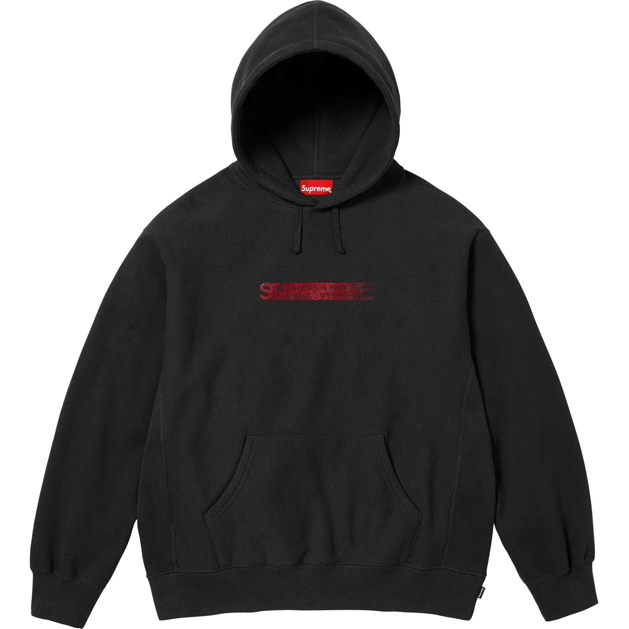 Худи Supreme FW25 Swarovski Motion Logo Hooded Sweatshirt "Black" | Farsel