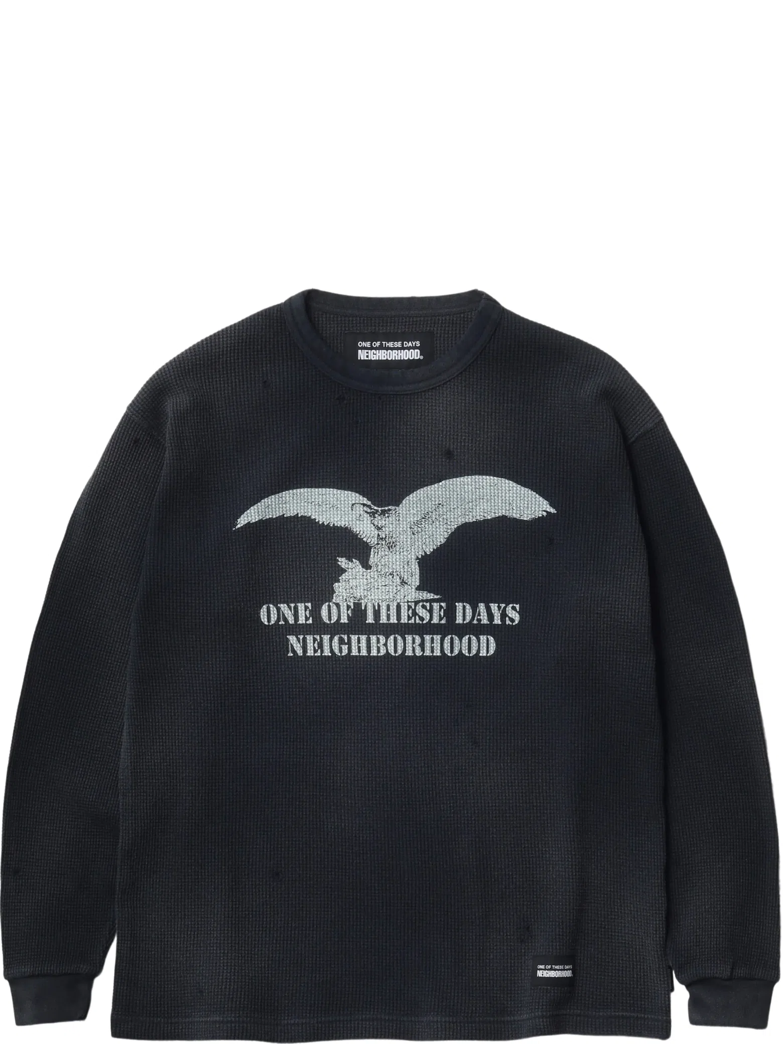 Свитеры NEIGHBORHOOD One Of TheeseDays WAFFLE FABRIC CREWNECK LS "Black" | Farsel