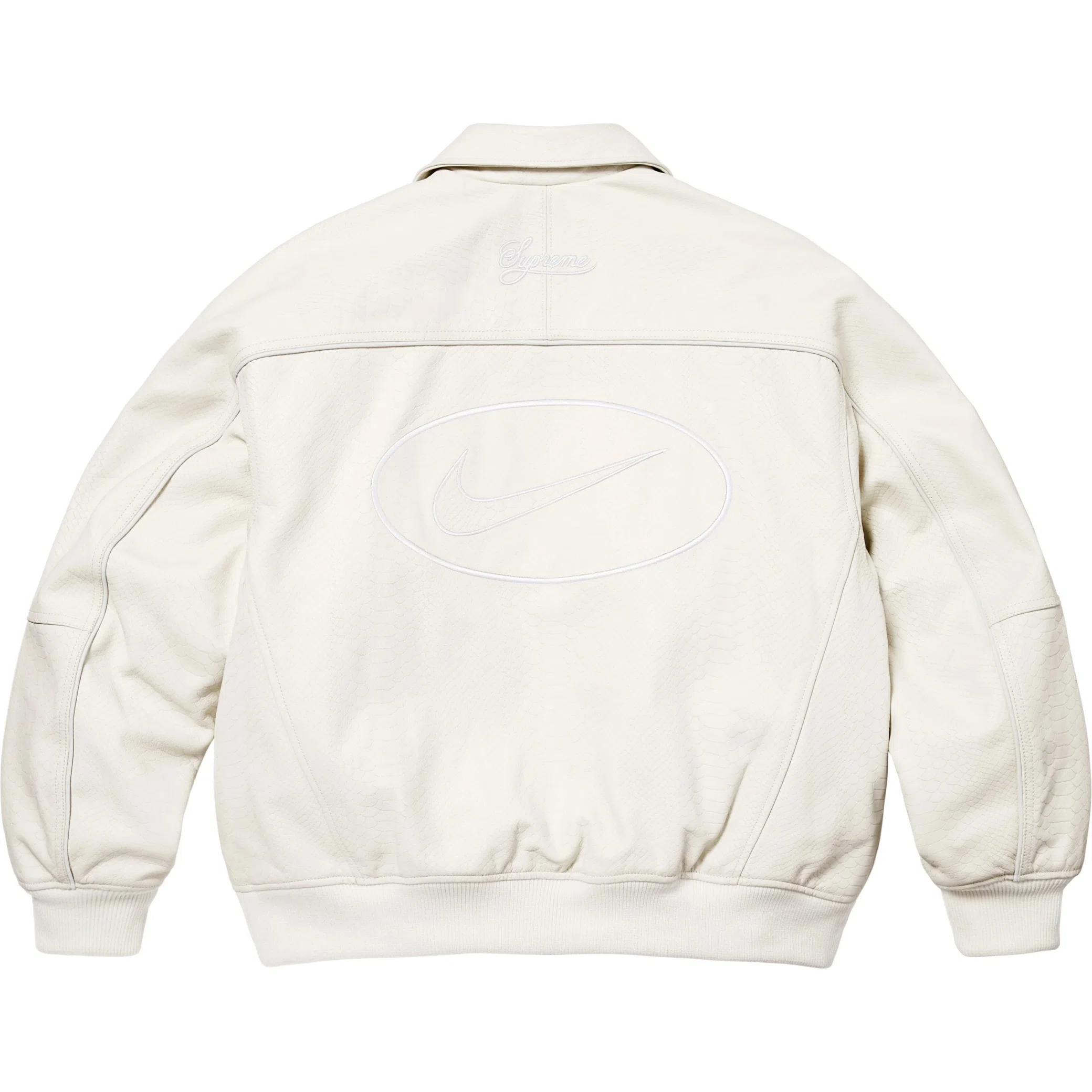  Supreme SS25 Nike Leather Varsity Jacket "Snakeskin" | Farsel