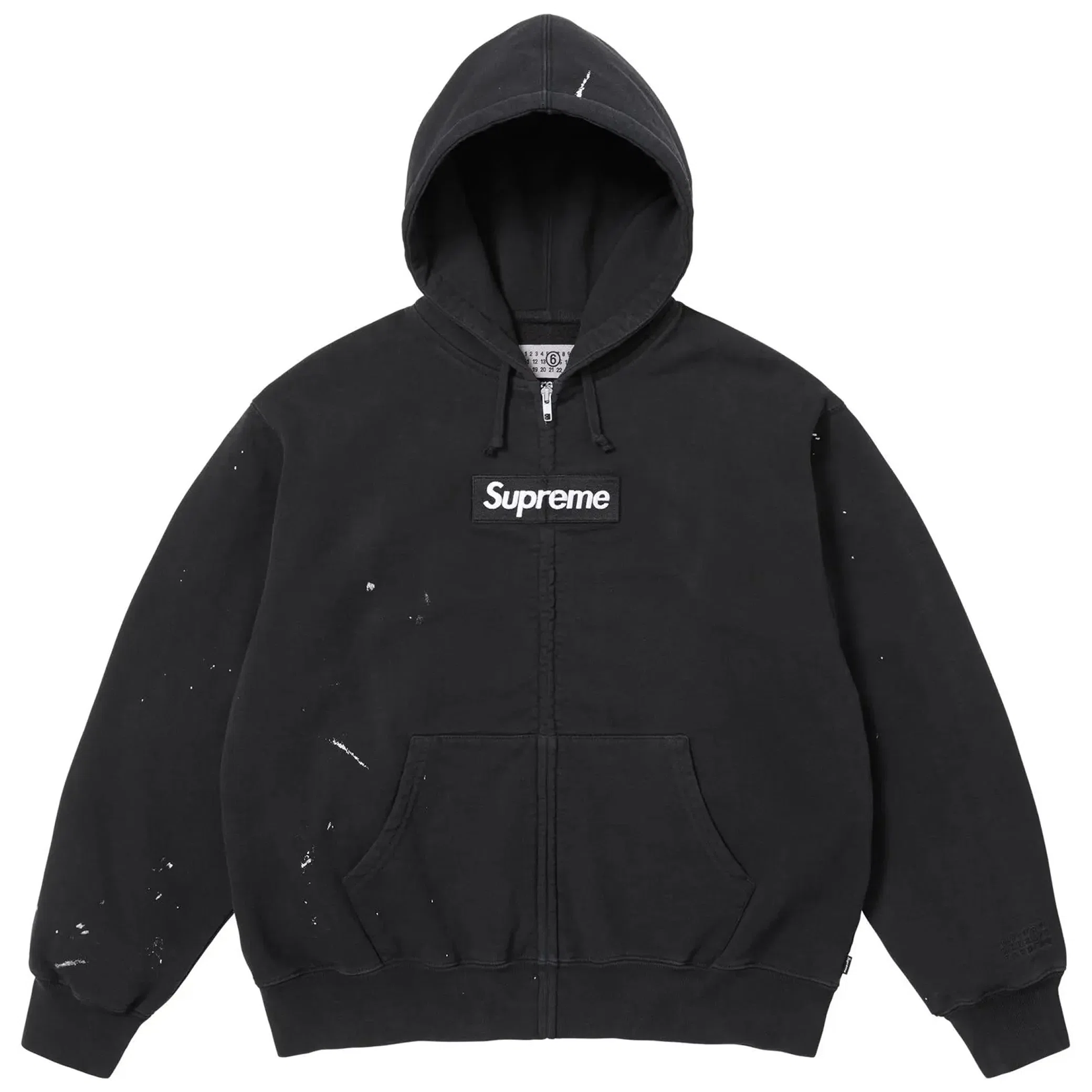 Худи Supreme MM6 Maison Margiela x Box Logo Zip Up Hooded Sweatshirt "Black" | Farsel