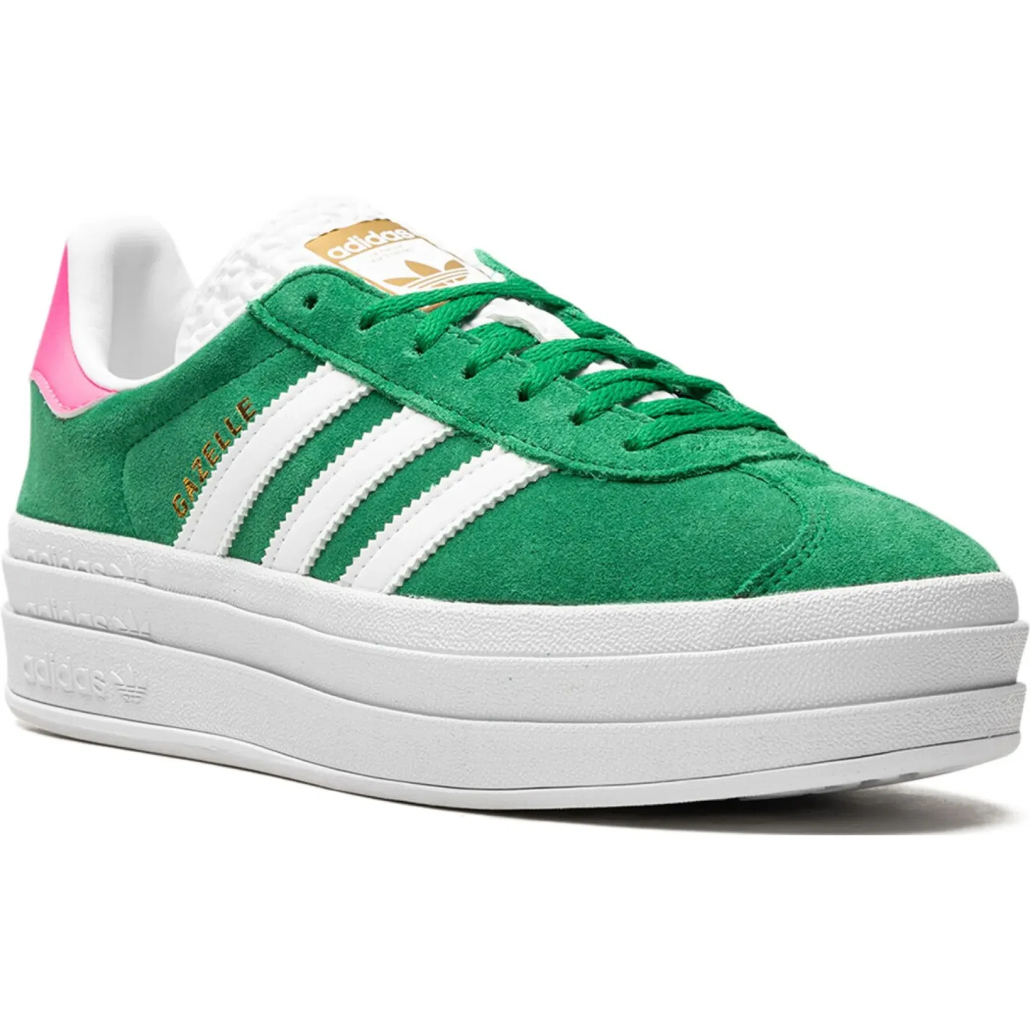 Кроссовки Adidas Gazelle Bold WMNS "Green Lucid Pink" | Farsel