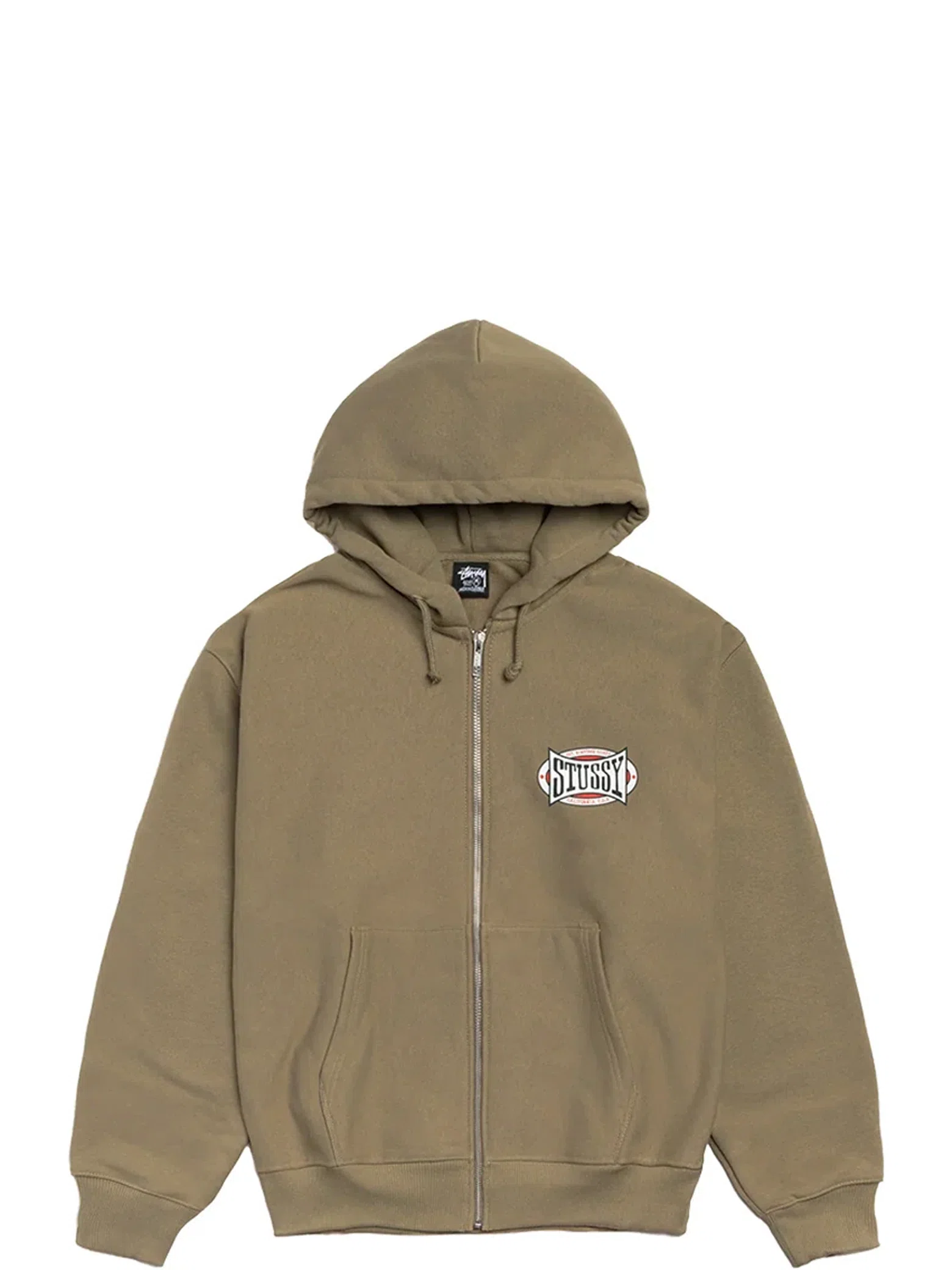 Худи Stussy Champion Oval Zip Hoodie "Army" | Farsel