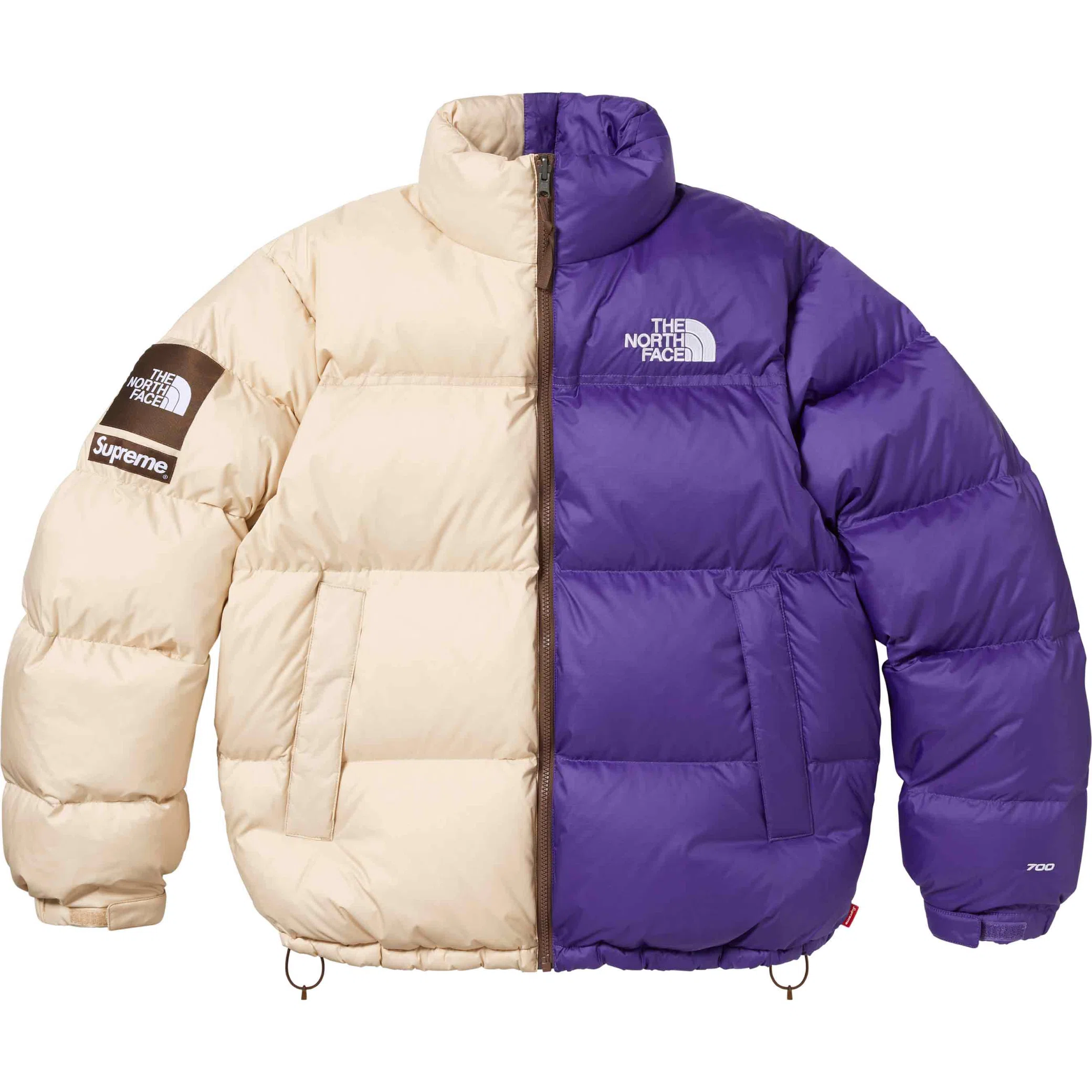  Supreme SS24 The North Face Split Nuptse Jacket "Tan" | Farsel