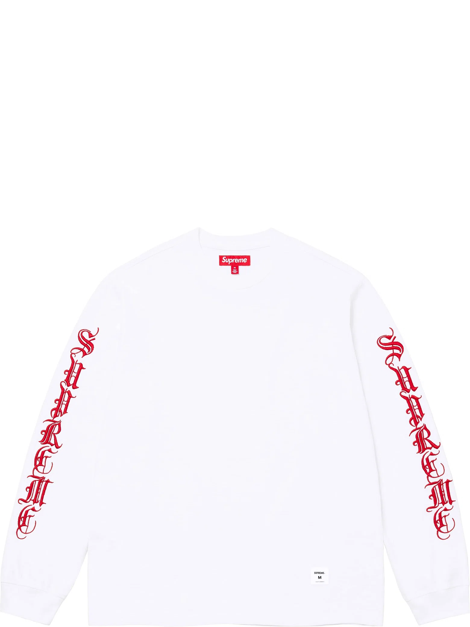 Лонгсливы Supreme FW24 Old English L/S Top "White" | Farsel